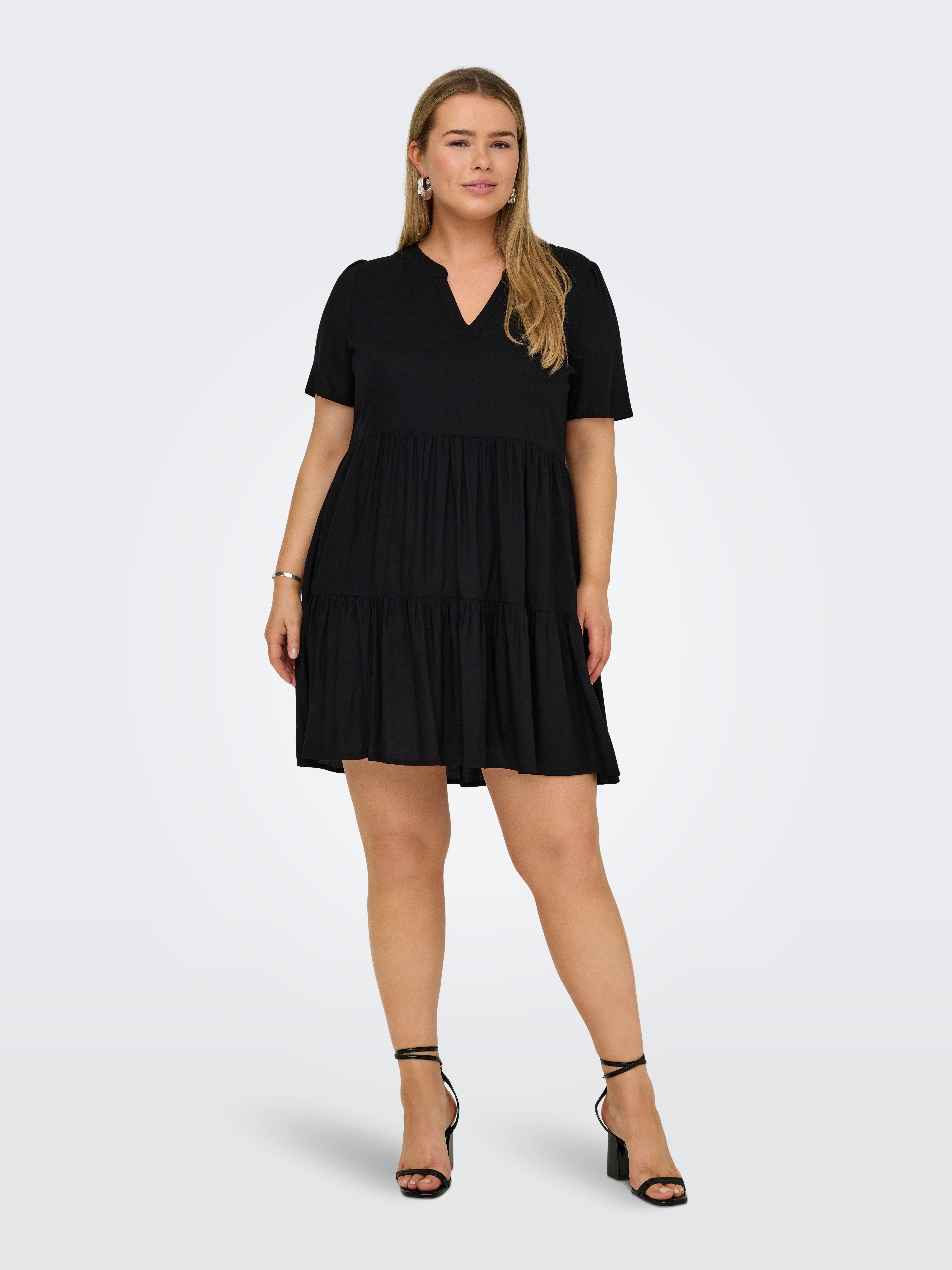 ONLY CARMAKOMA Mini-jurk CARZALLY LIFE S/S THEA TUNIC DRESS NOOS
