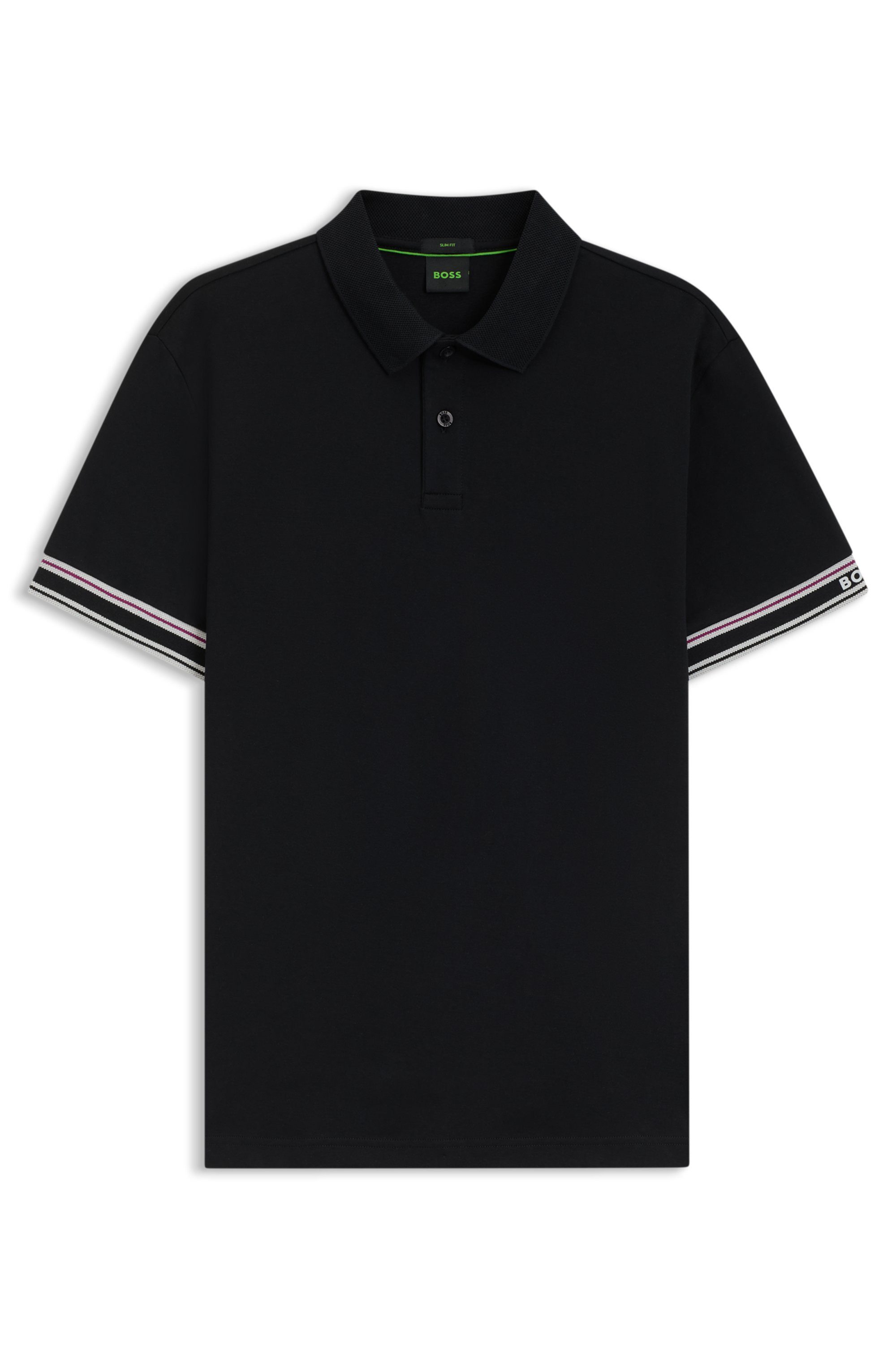 BOSS GREEN Poloshirt Polo Zone met piqué-strepen en een logo op de mouw