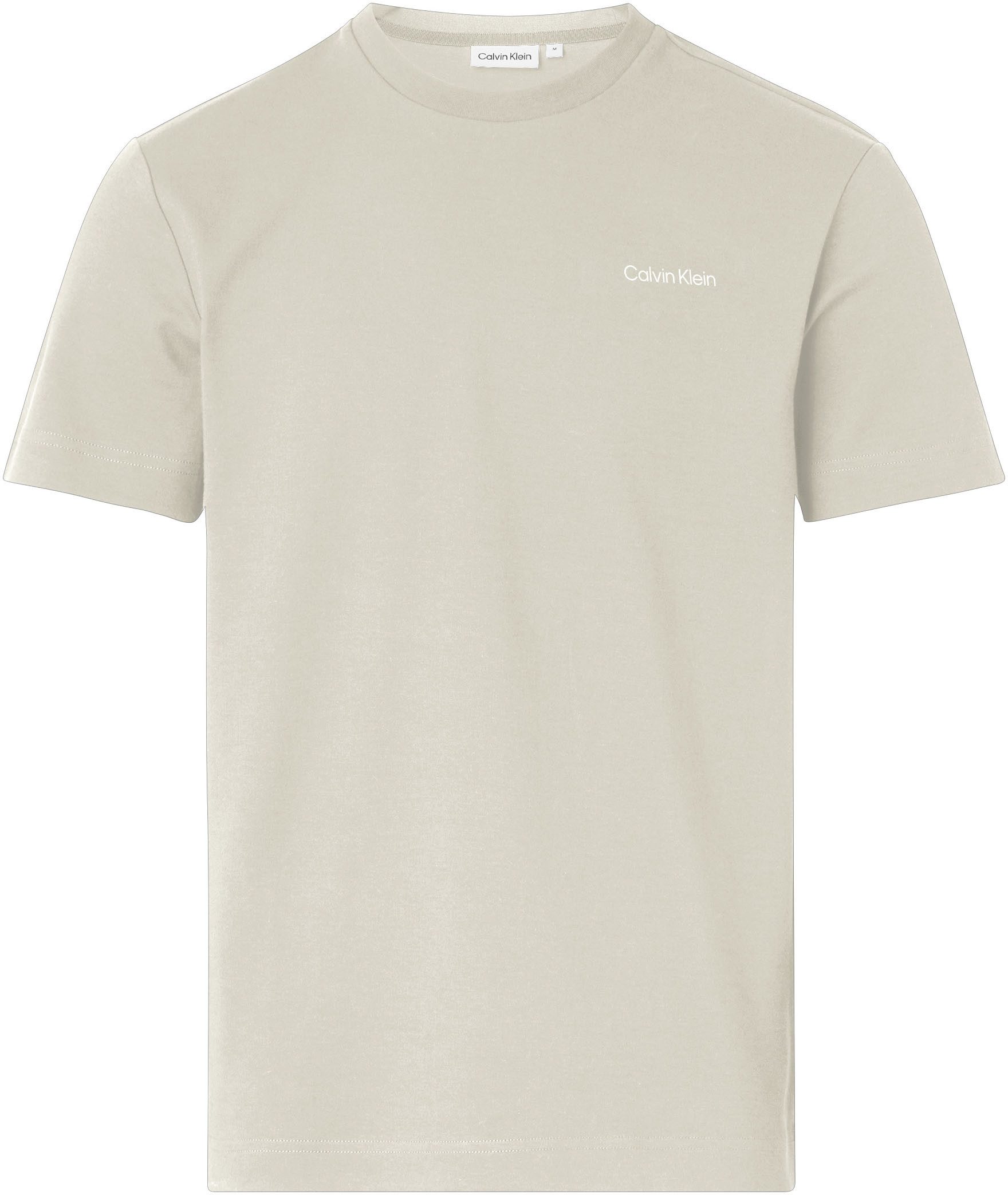 Calvin Klein T-shirt Micro Logo van dikke winterjersey met logoprint