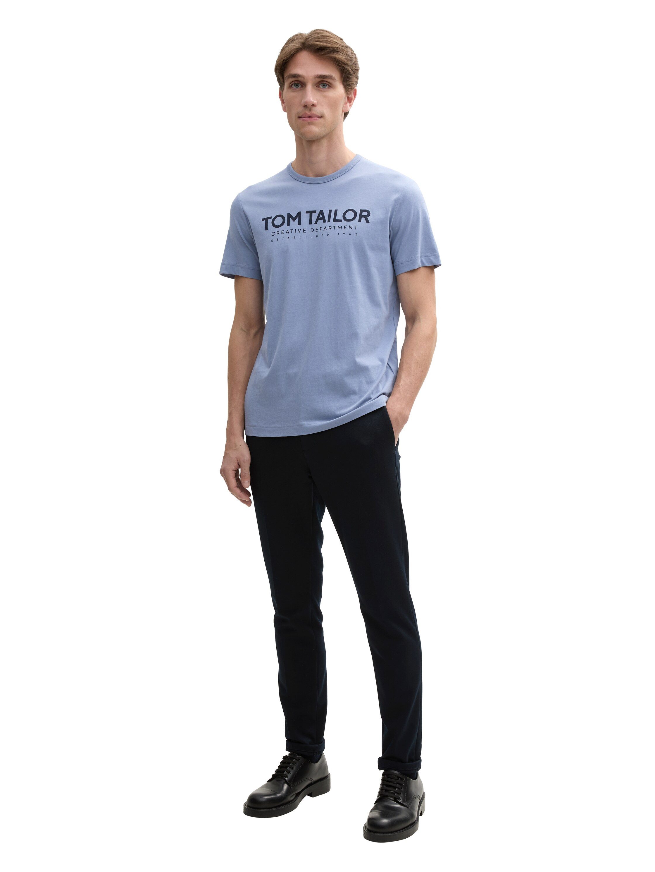 Tom Tailor Shirt met ronde hals met logoprint