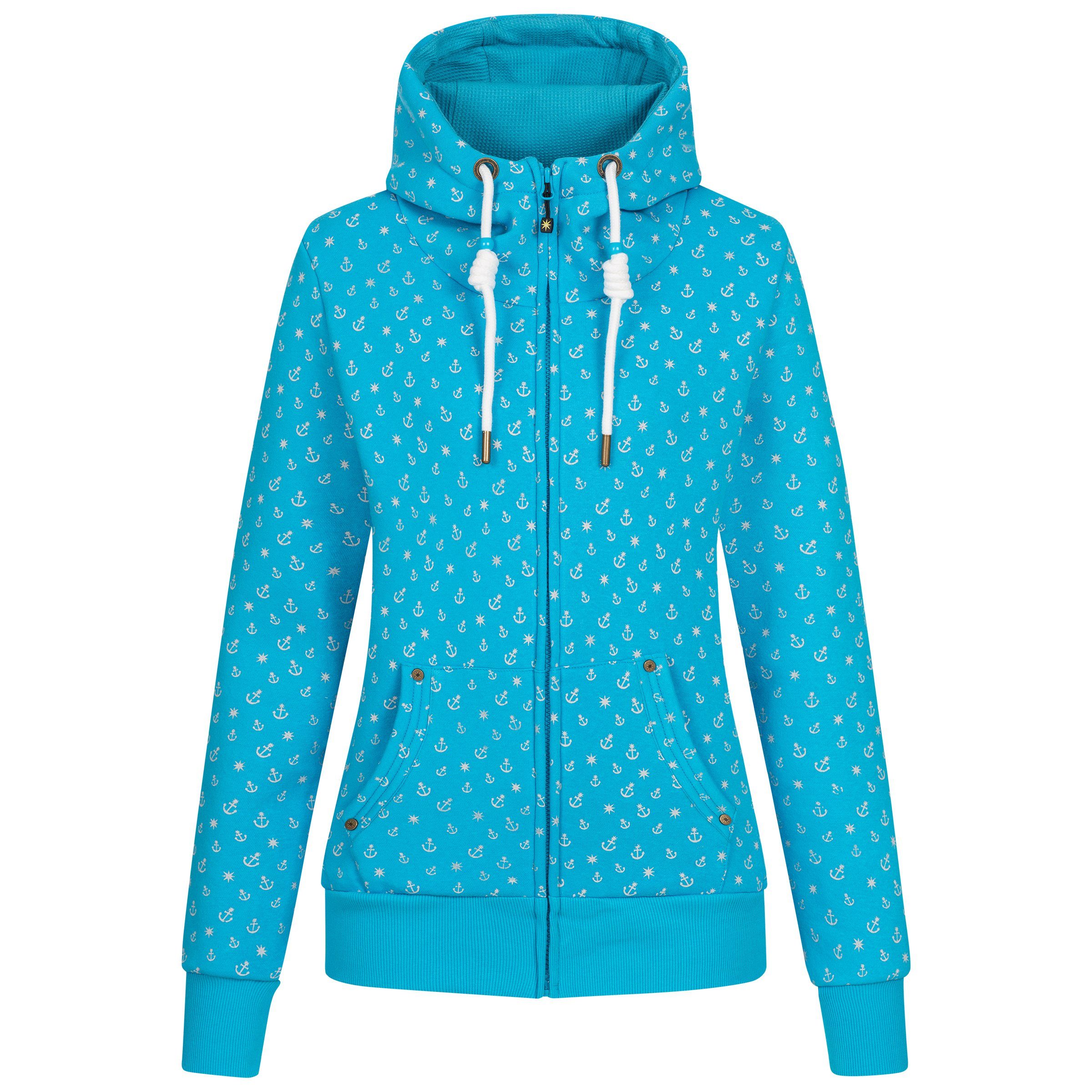 DEPROC Active Hoodie ANCHORAGE Women in casual oversized snit dames truien & sweaters maat 46 (L) blauw