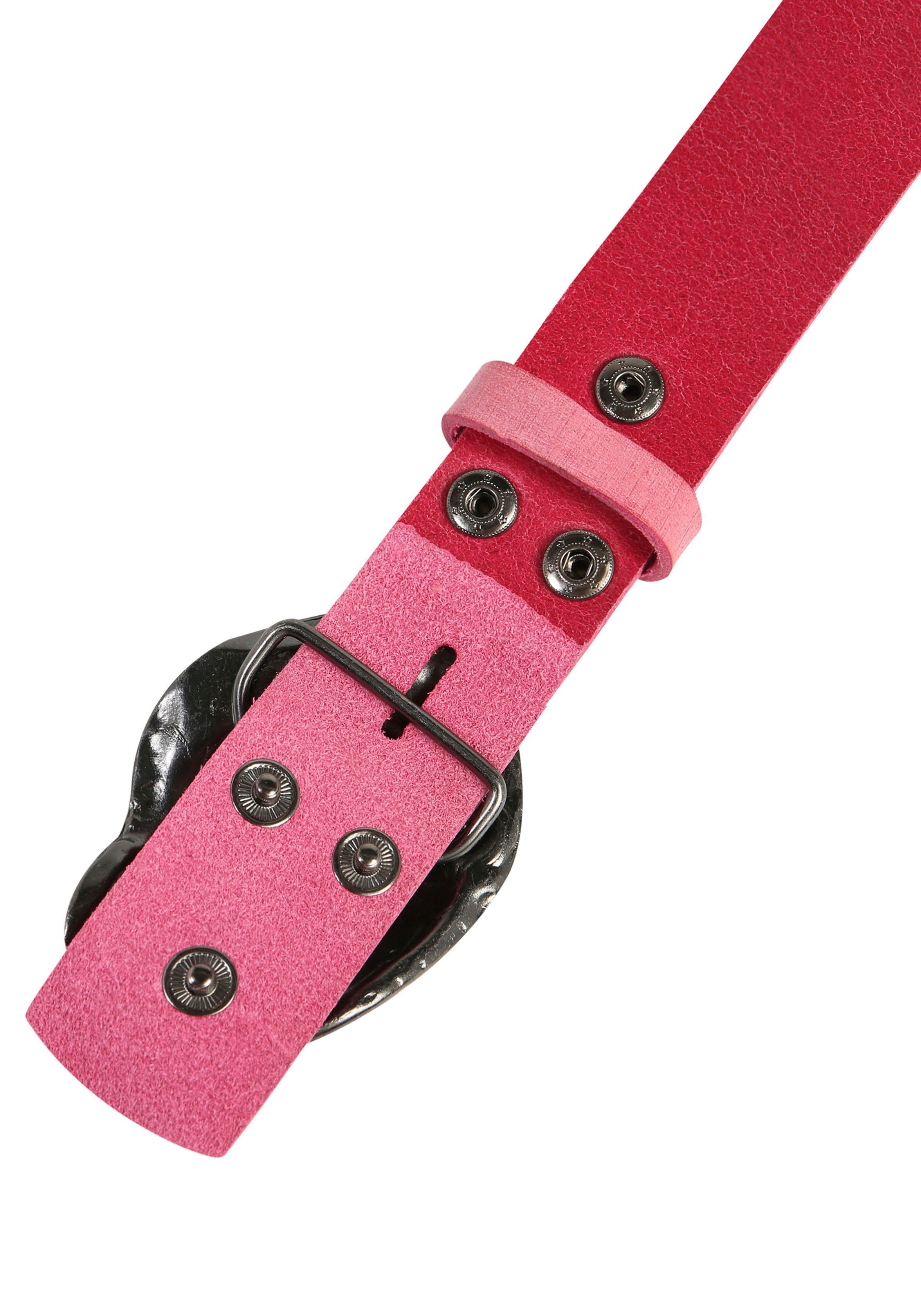 RETTUNGSRING by showroom 019° Leren riem met verwisselbare sluiting "oester schelp zwart"