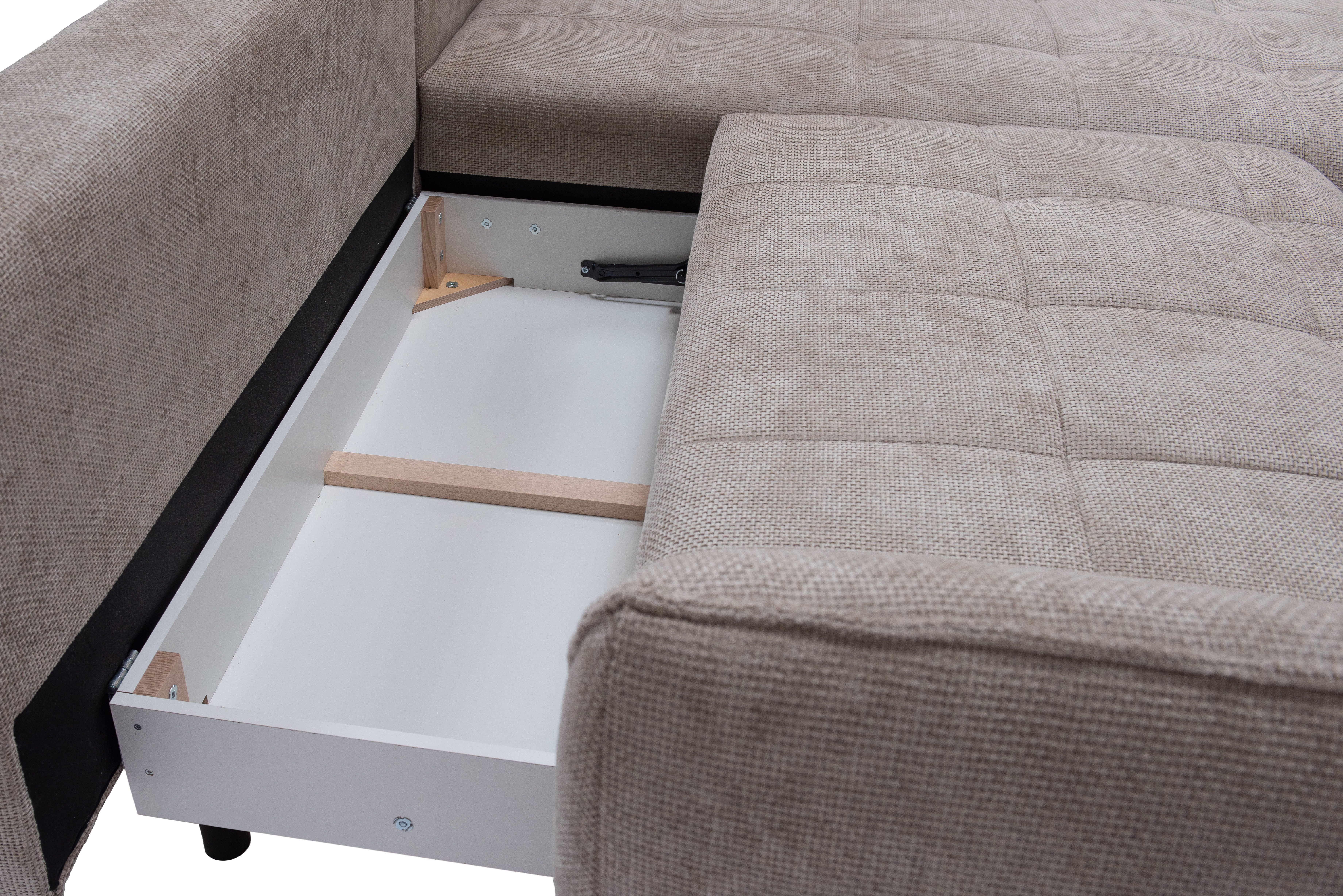 exxpo - sofa fashion Hoekbank Samoa, comfortabel en modern, met Easy-Lift bedfunctie, L-vorm