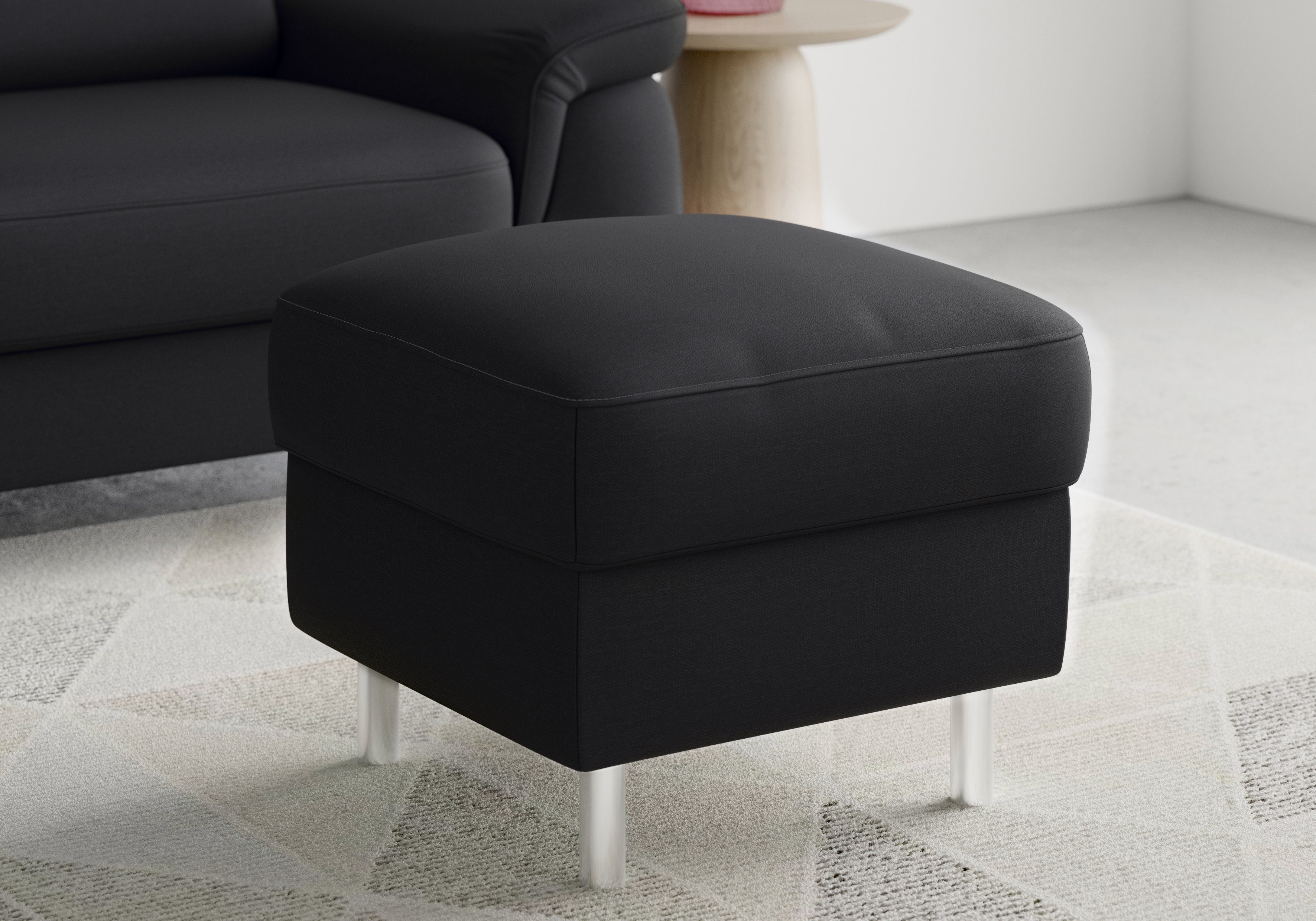sit&more Hocker met bergruimte Sinatra Zitoppervlak is afneembaar, chroomkleurige, metalen poten