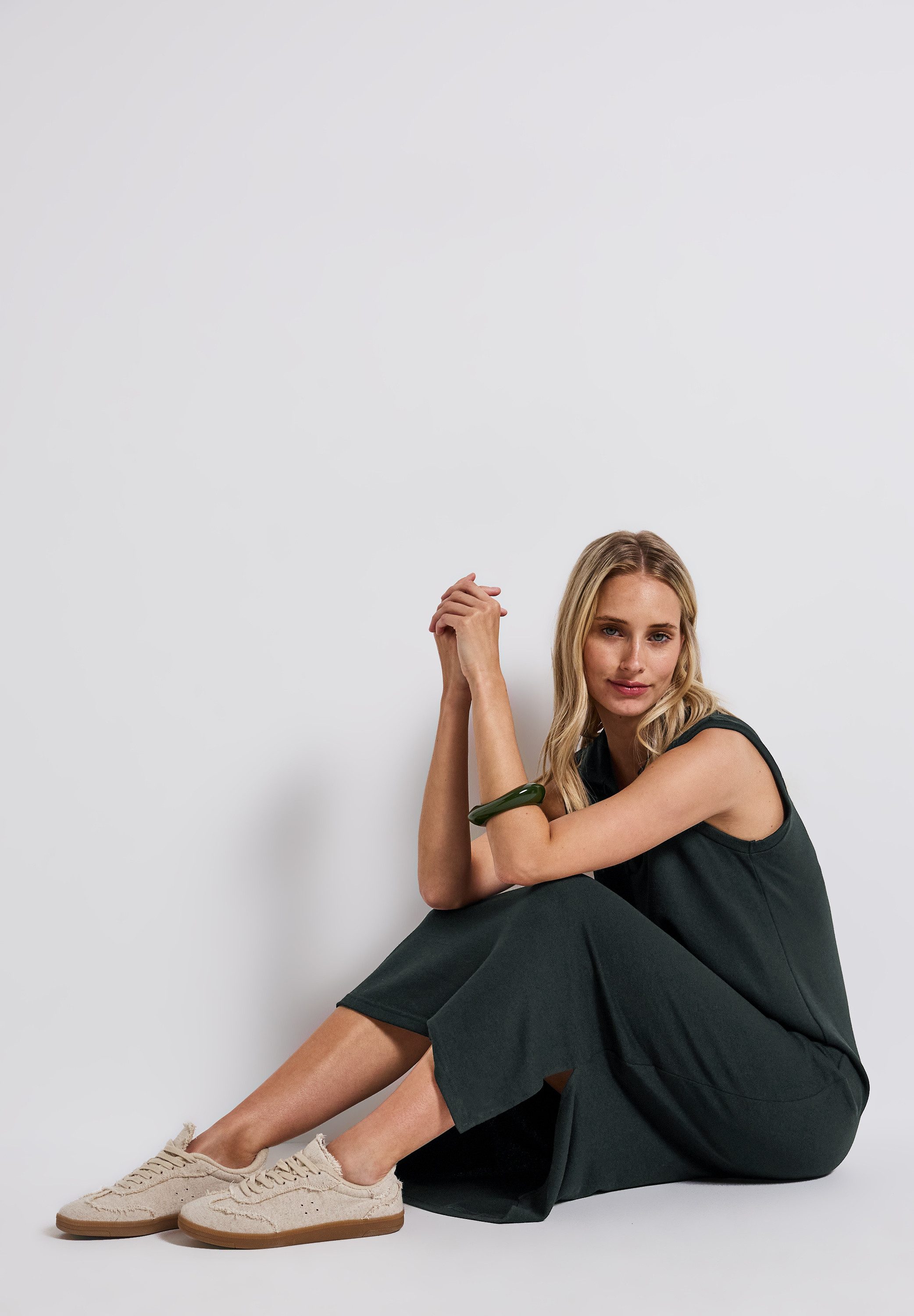 STREET ONE Midi-jurk in tricot-look