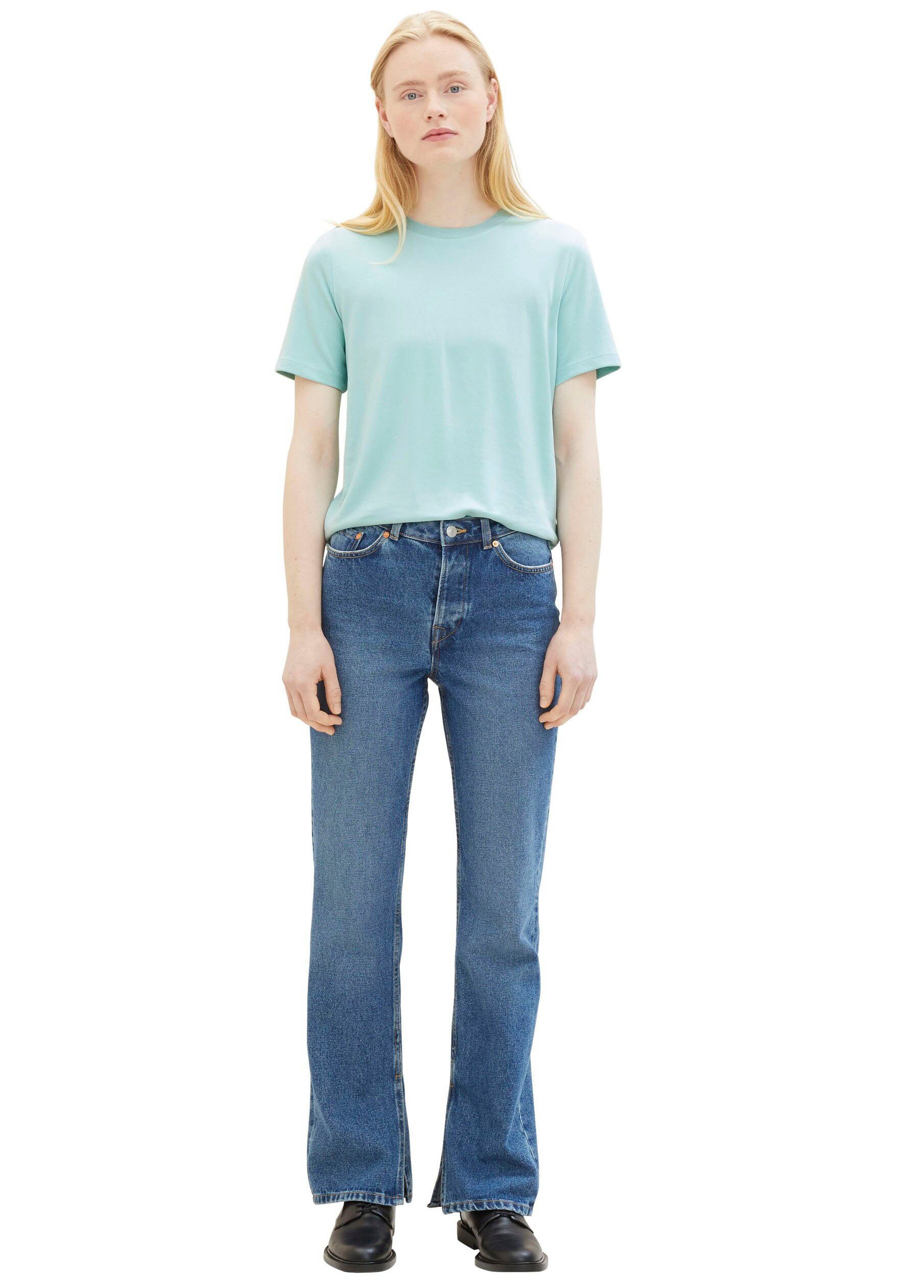 Tom Tailor Denim Shirt met ronde hals met een ronde hals