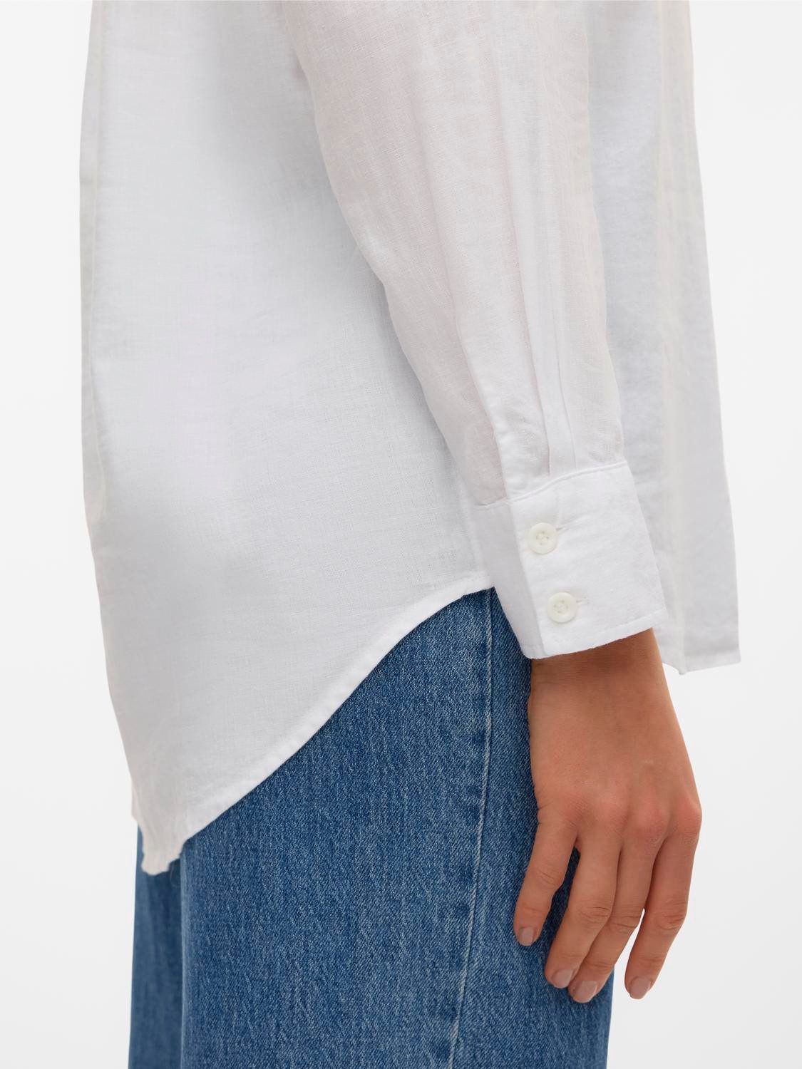Vero Moda Overhemdblouse VMLINN LINEN LS SHIRT WVN NOOS hoogwaardige kwaliteit met linnen