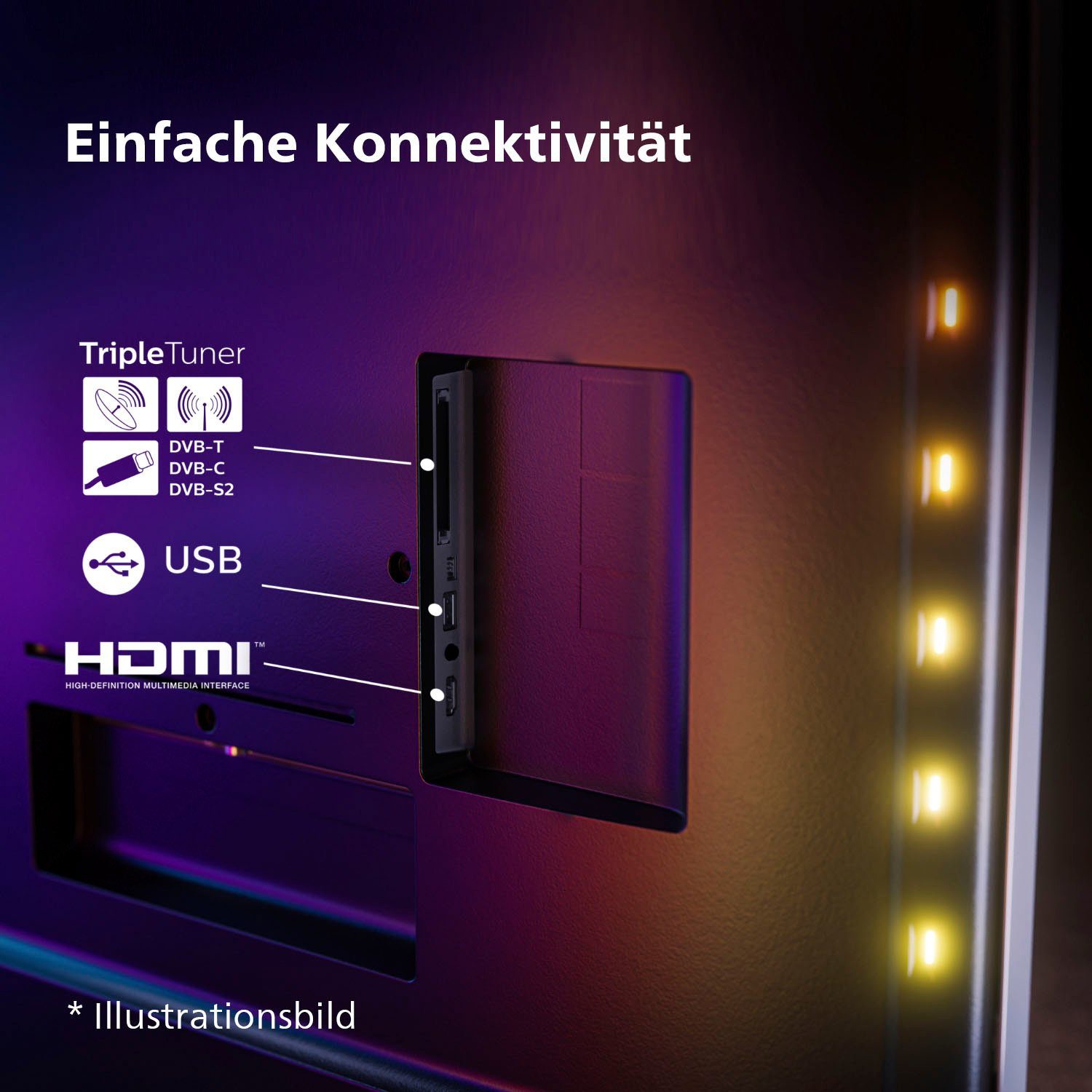 Philips Led-TV 50PUS8548/12, 126 cm / 50", 4K Ultra HD, Android TV - Google TV - Smart TV, ambilight langs 3 randen