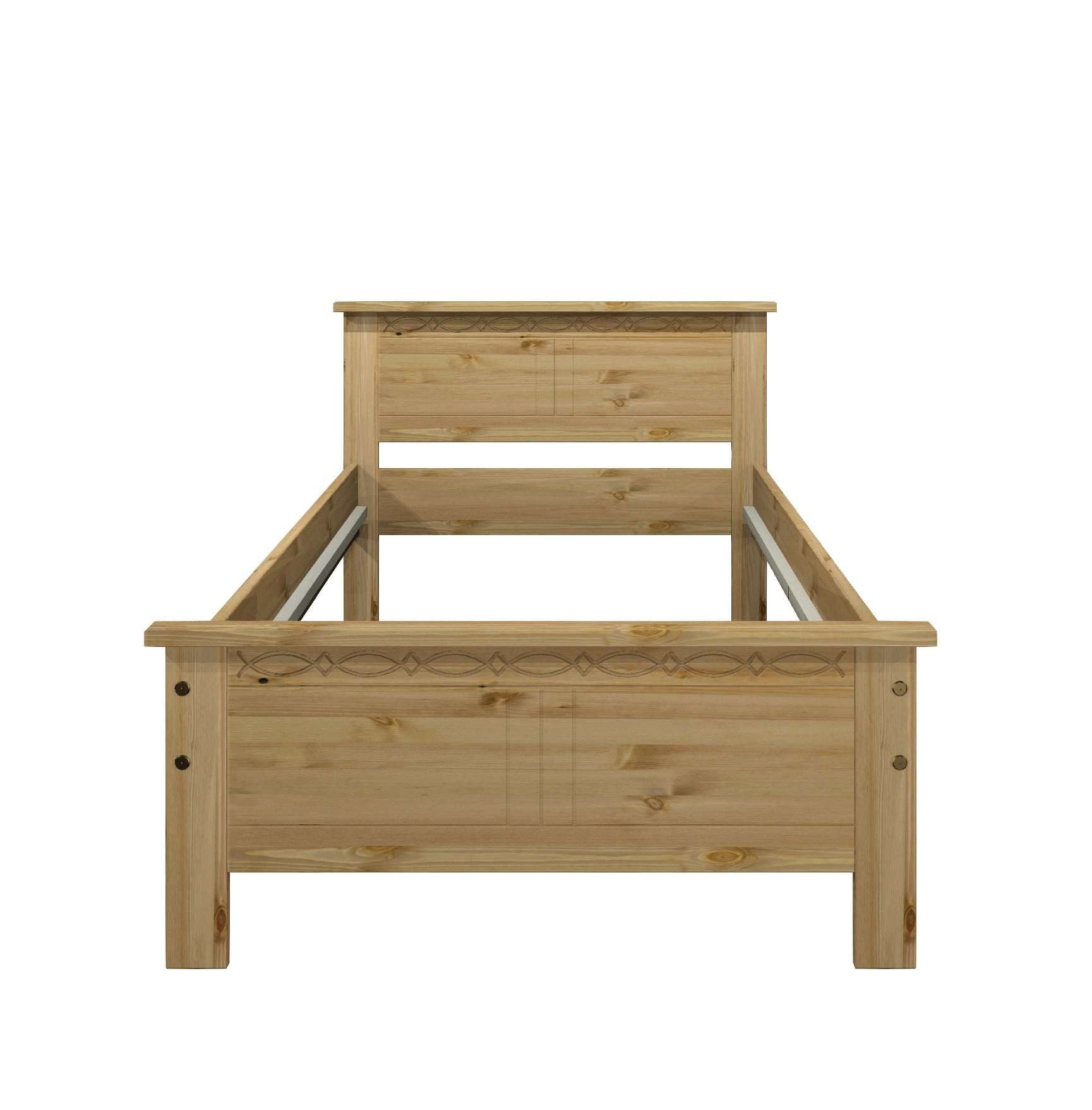 Home affaire Massief houten ledikant Indra, TOPSELLER, landhuisstijl, elegant design, gecertificeerd massief hout