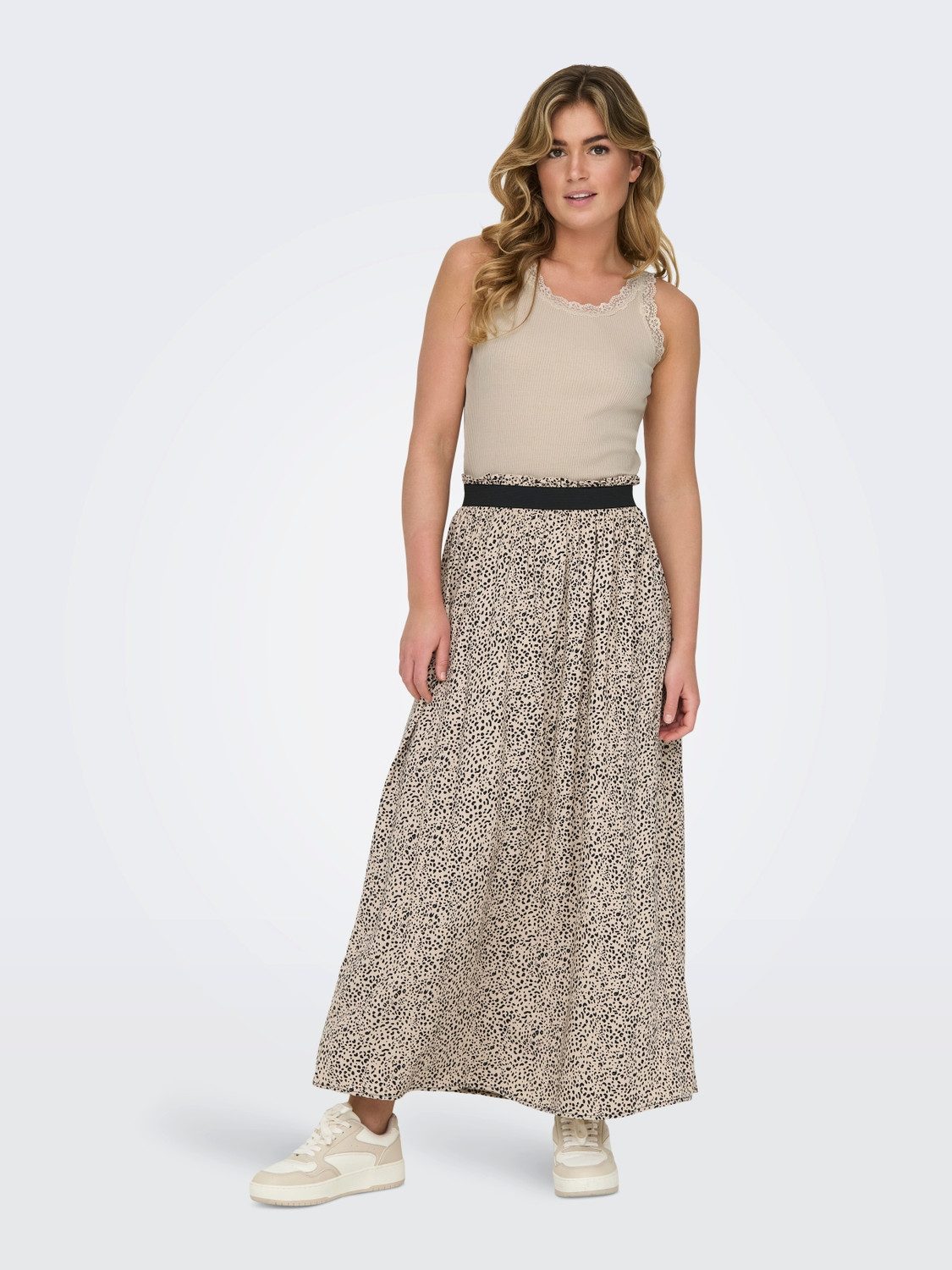 Only Maxirok ONLVENEDIG AOP LIFE LONG SKIRT