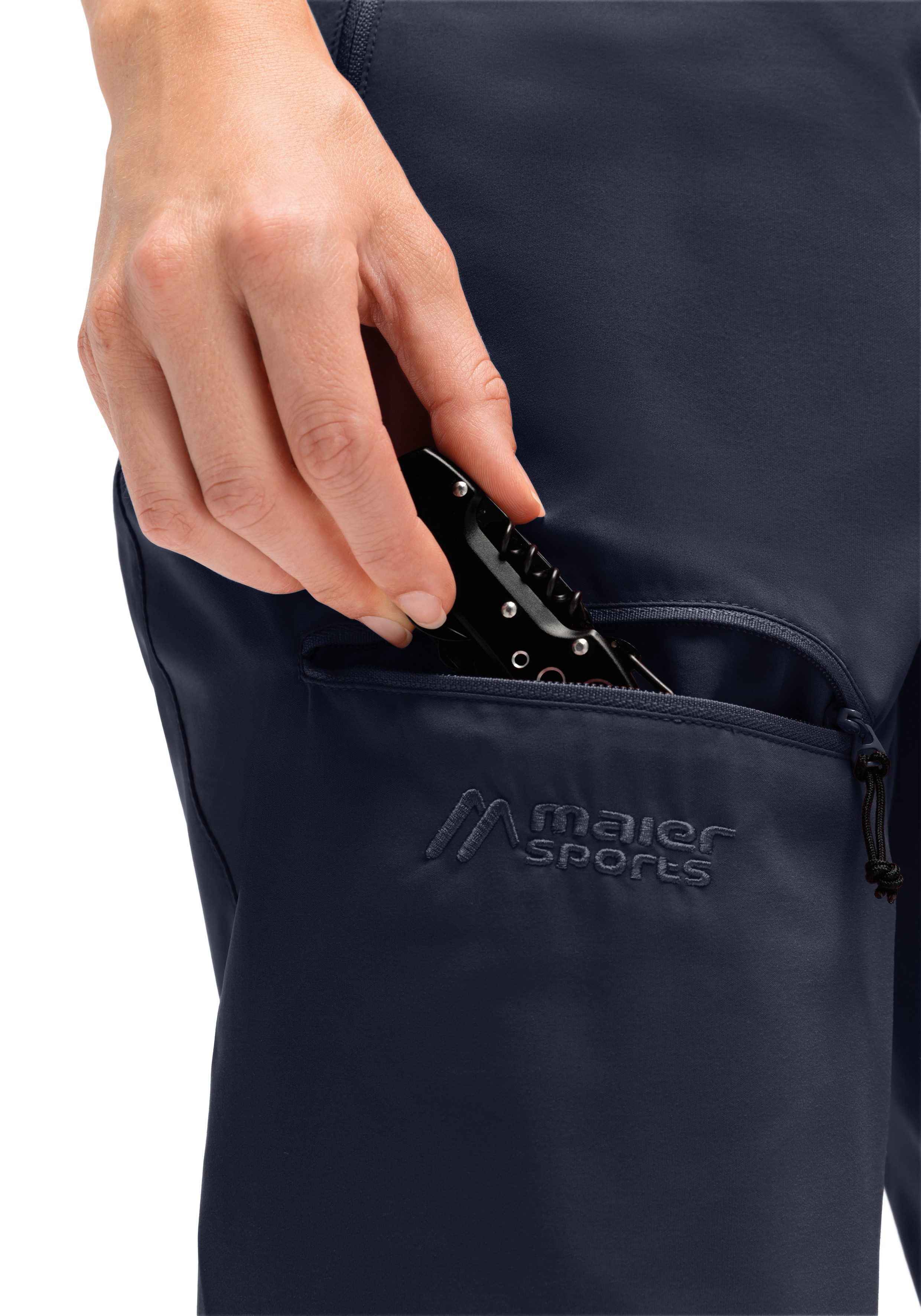 Maier Sports Outdoorbroek Lulaka capri loop Dames wandelbroek, elastische functionele broek met 3 zakken, regular fit