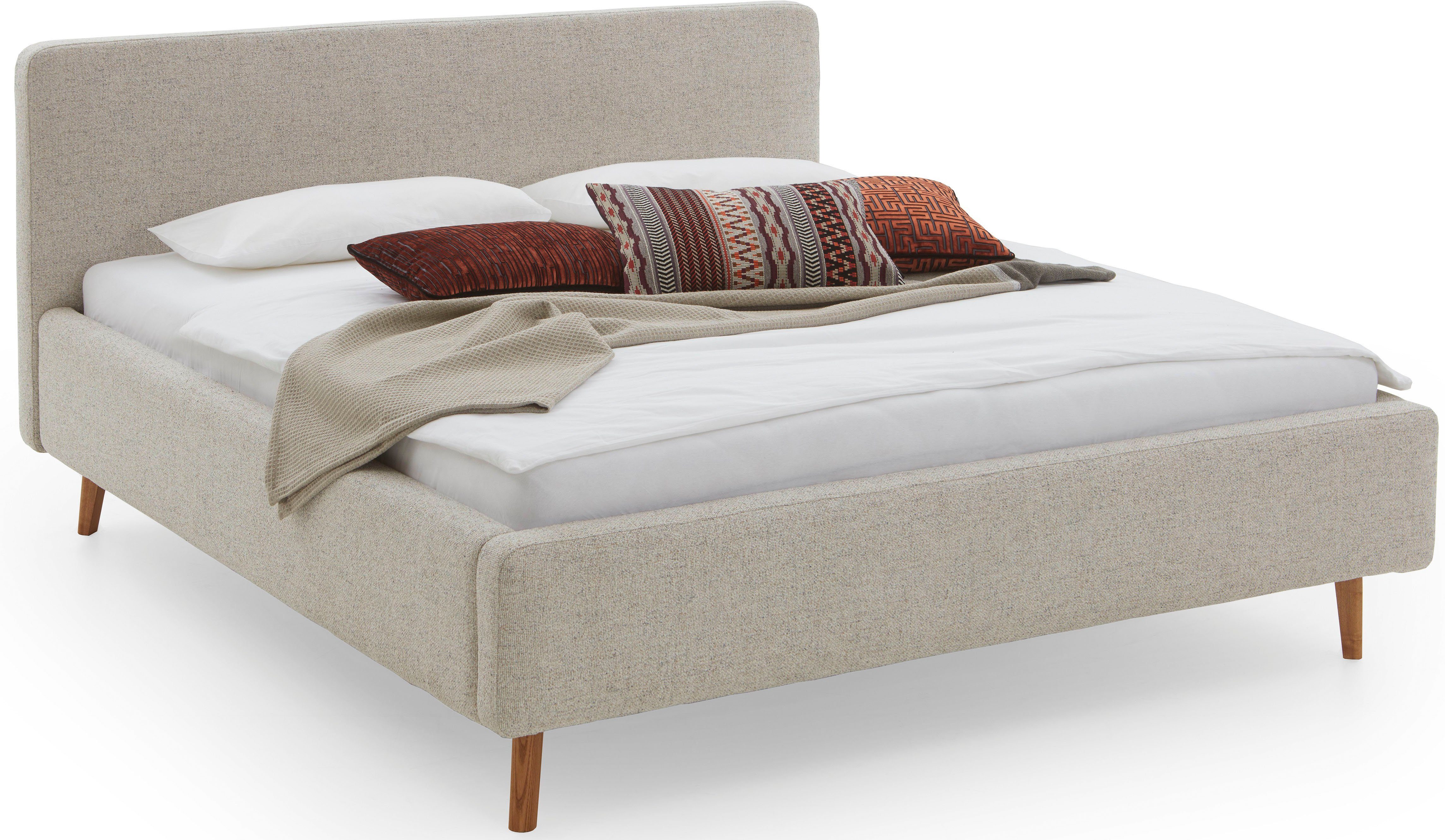 meise.möbel Gestoffeerd bed MATTIS Topseller, optioneel met bedlade bedden maat Structuurstof multicolor beige