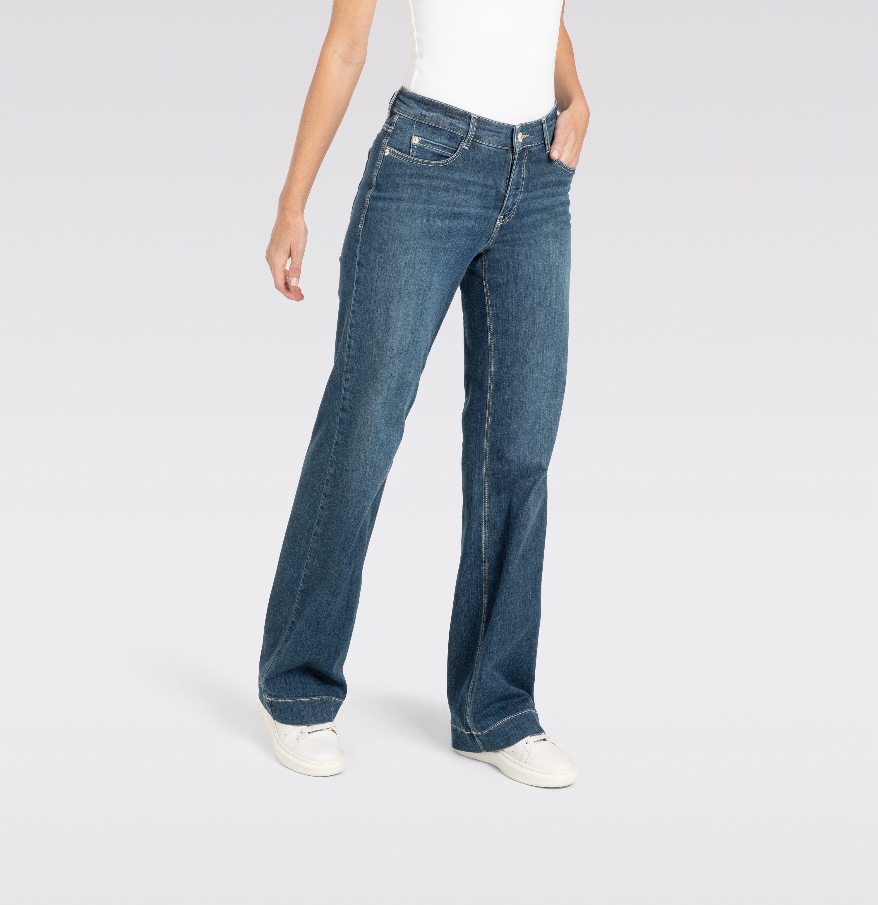 MAC Wijde jeans DREAM WIDE met wijde broekspijp - stretch