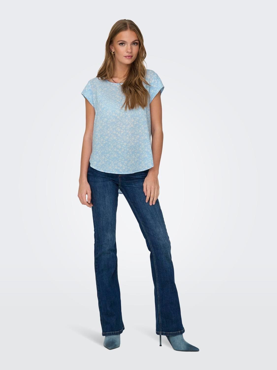 Only Shirtblouse ONLVIC S/S AOP TOP NOOS PTM