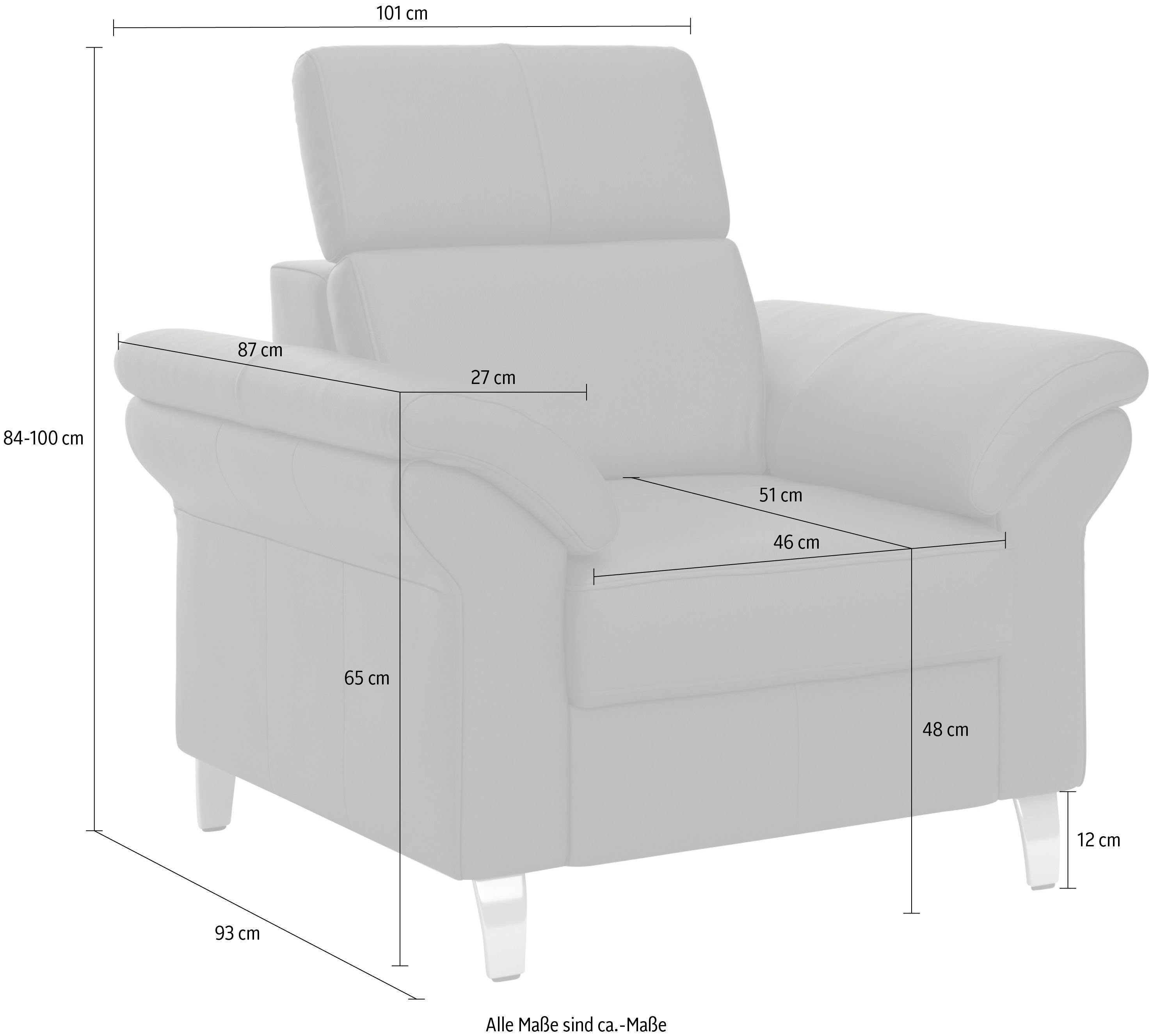 sit&more Fauteuil Arngast met binnenvering en verstelbare hoofdsteun