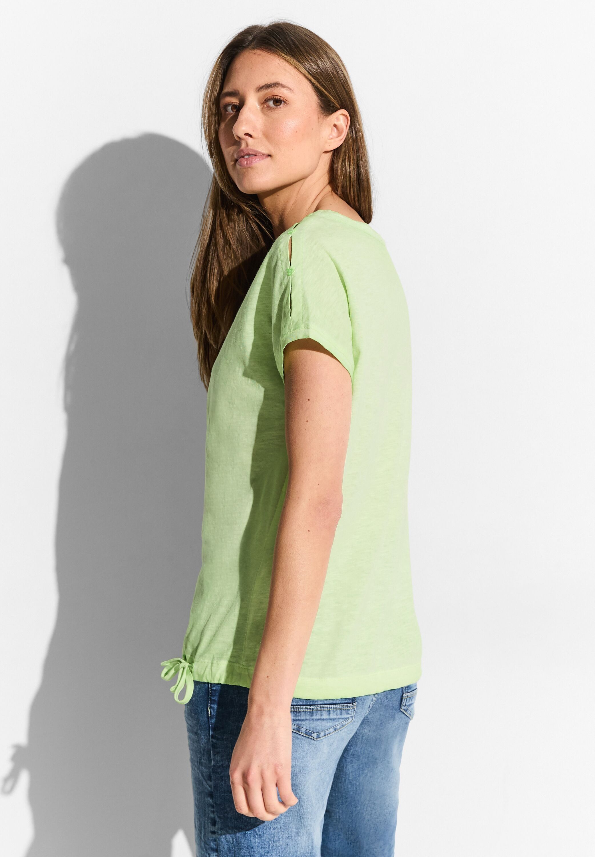 Cecil T-shirt met knoopdetail