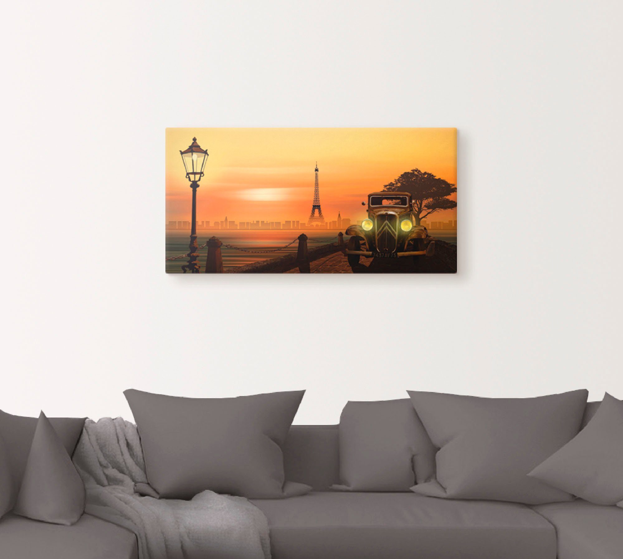 Artland Artprint Parijs Nostalgie als artprint op linnen, poster in verschillende formaten maten