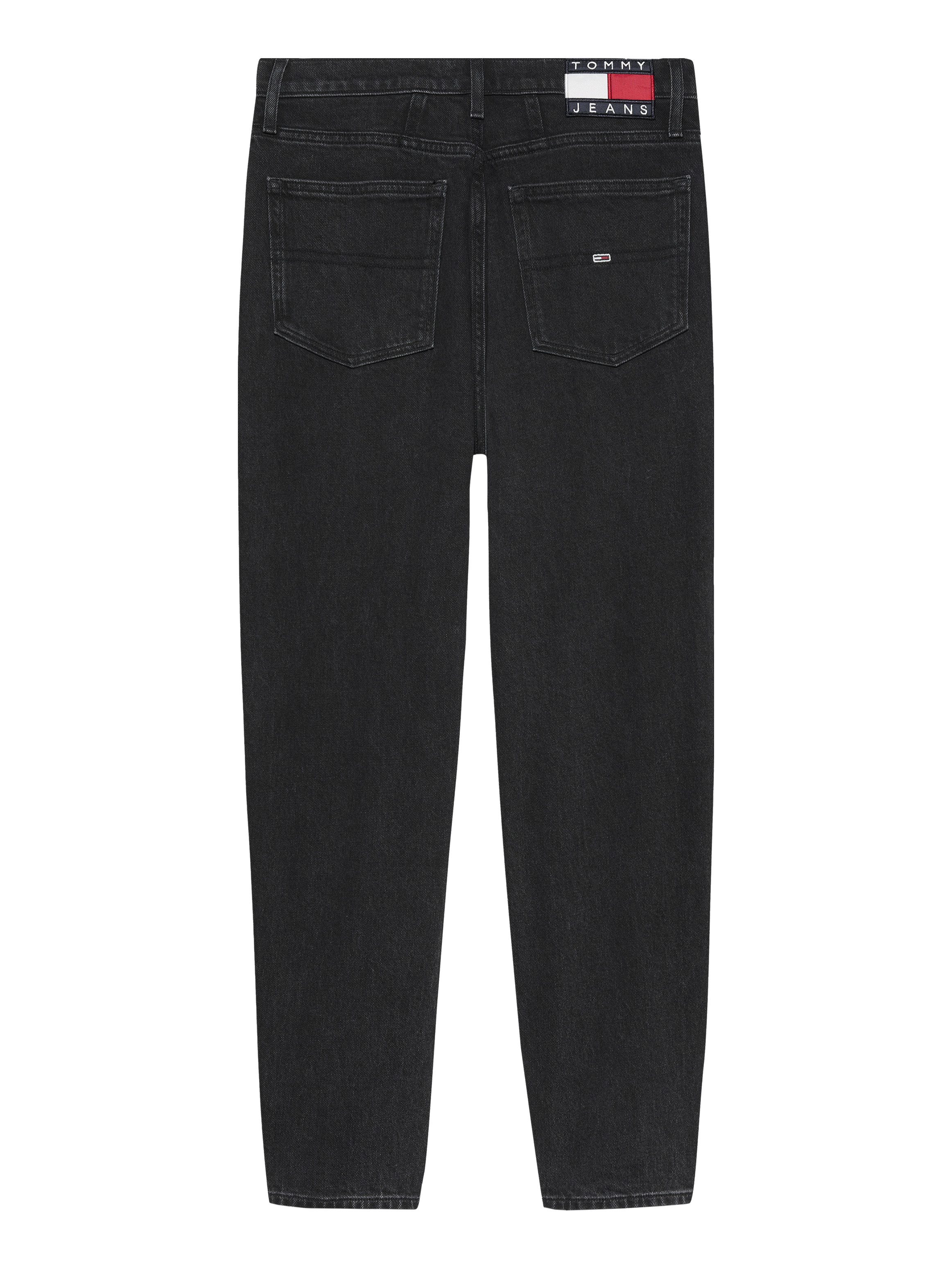 TOMMY JEANS Mom jeans High waist Mom-Jeans Tapered met logo-borduurwerk in enkelvrije lengte