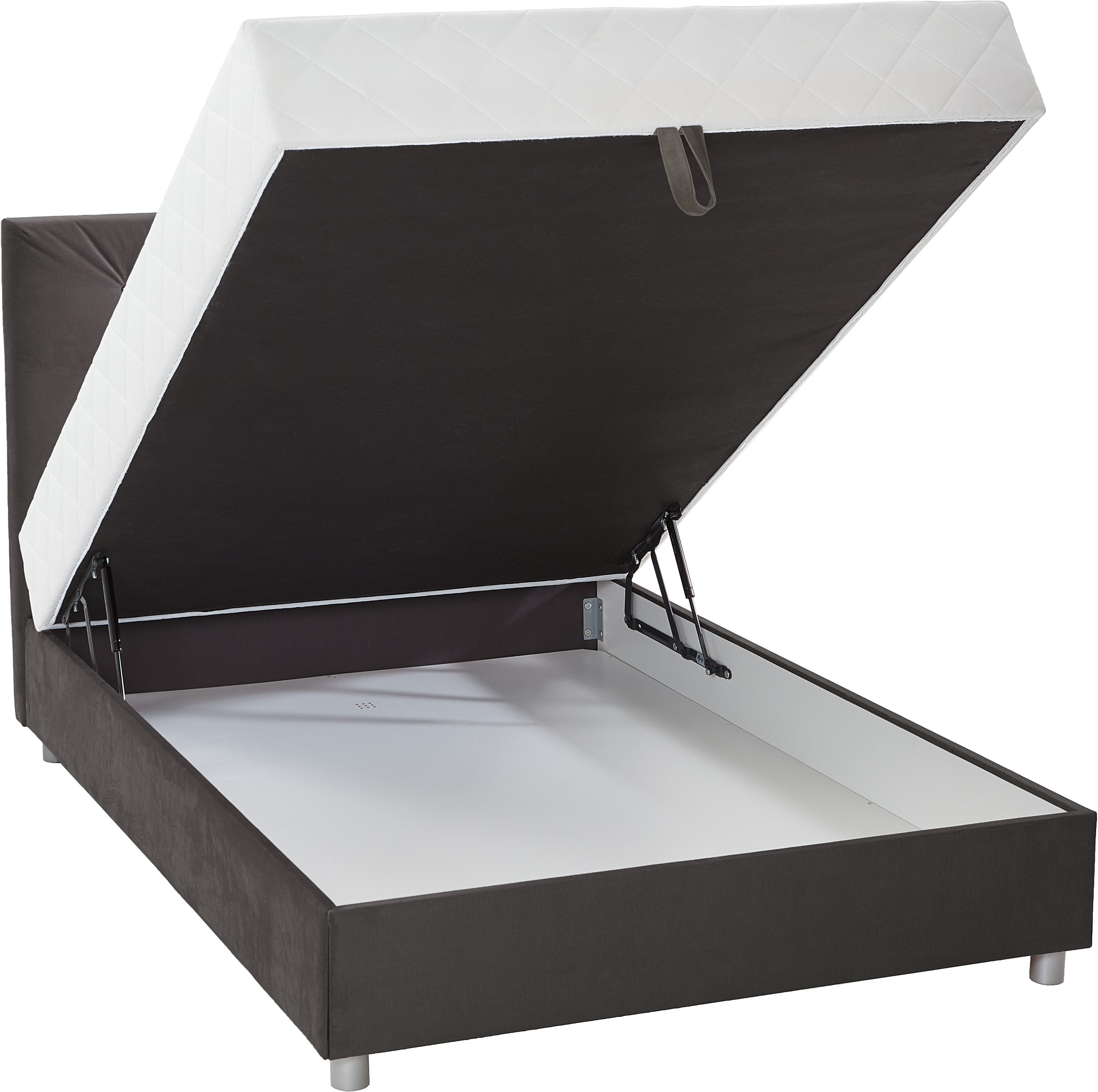 ATLANTIC home collection Boxspring CELIA in hoogwaardige fluweellook met pocketveringsmatras, bedkist en strassteentjes
