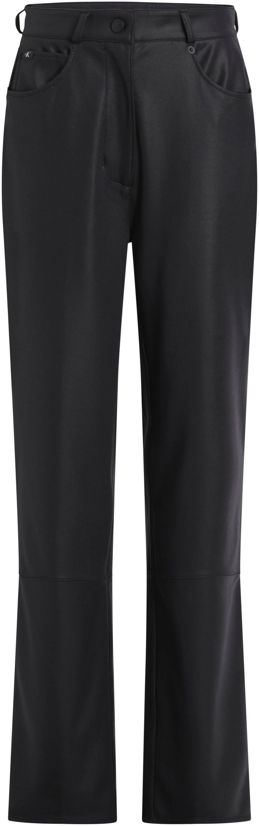 Calvin Klein Imitatieleren broek COATED MILANO HR STRAIGHT