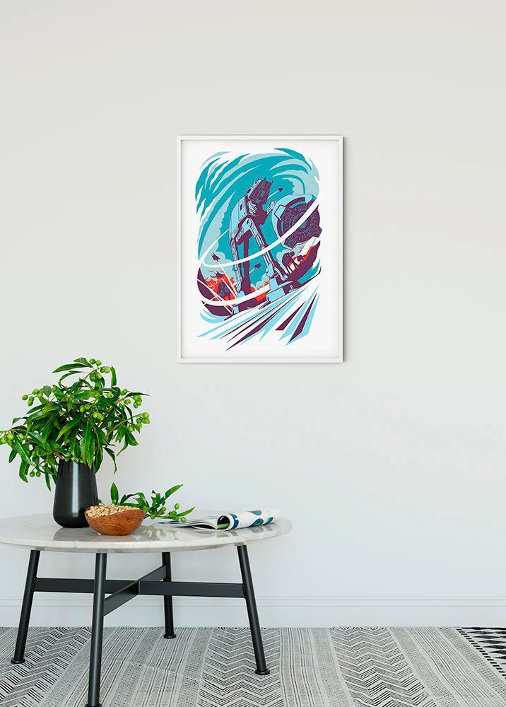 Komar Wanddecoratie Star Wars Classic Vector Hoth Wanddecoratie voor de kinderkamer - zonder lijst (1 stuk)