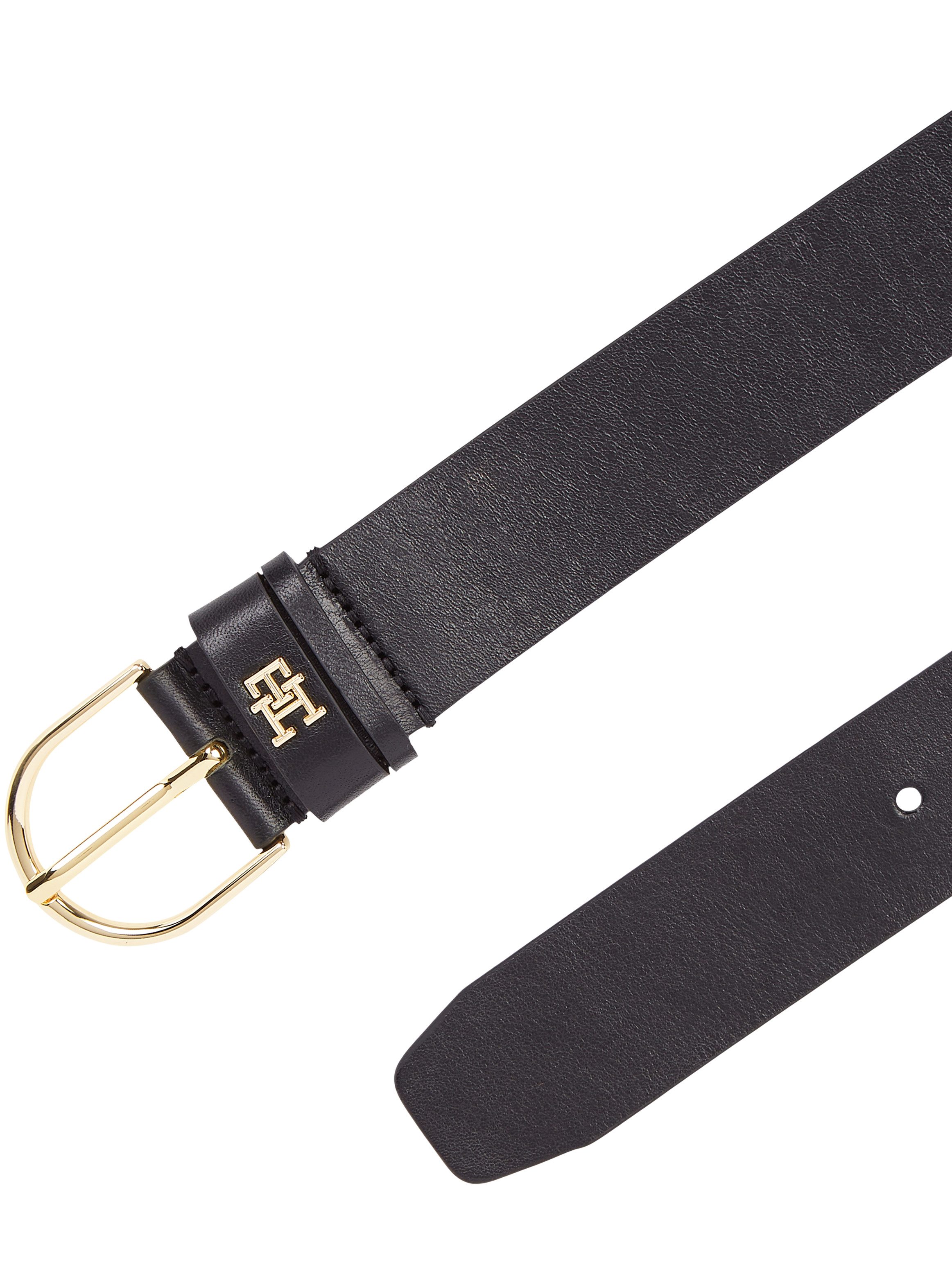 Tommy Hilfiger Leren riem ESSENTIAL EFFORTLESS 3.5 Ovale eenvoudig pin sluiting, logo-embleem