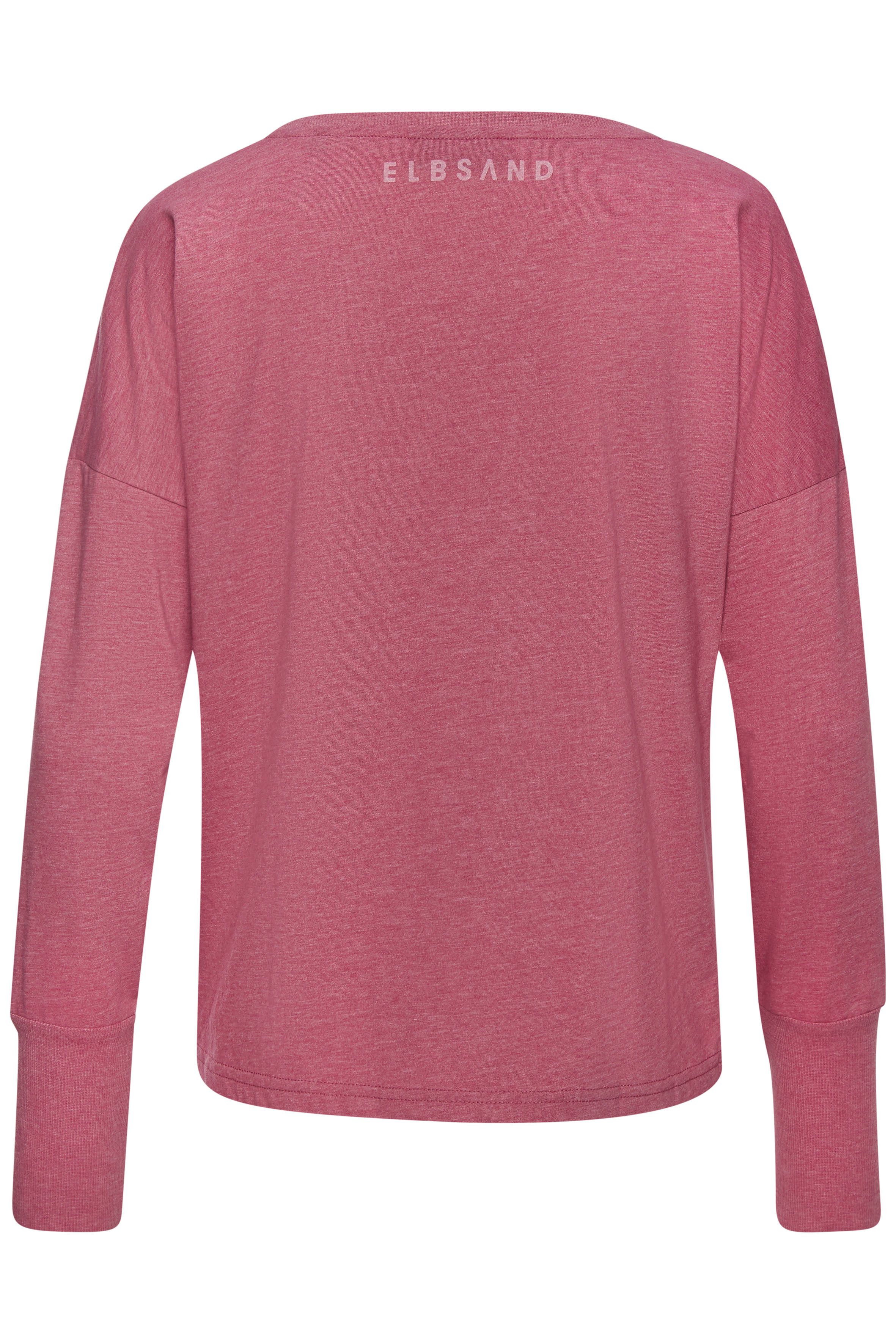 Elbsand Longsleeve Ingrun met logoprint op de voorkant, shirt met lange mouwen van een katoenmix, sportief-casual