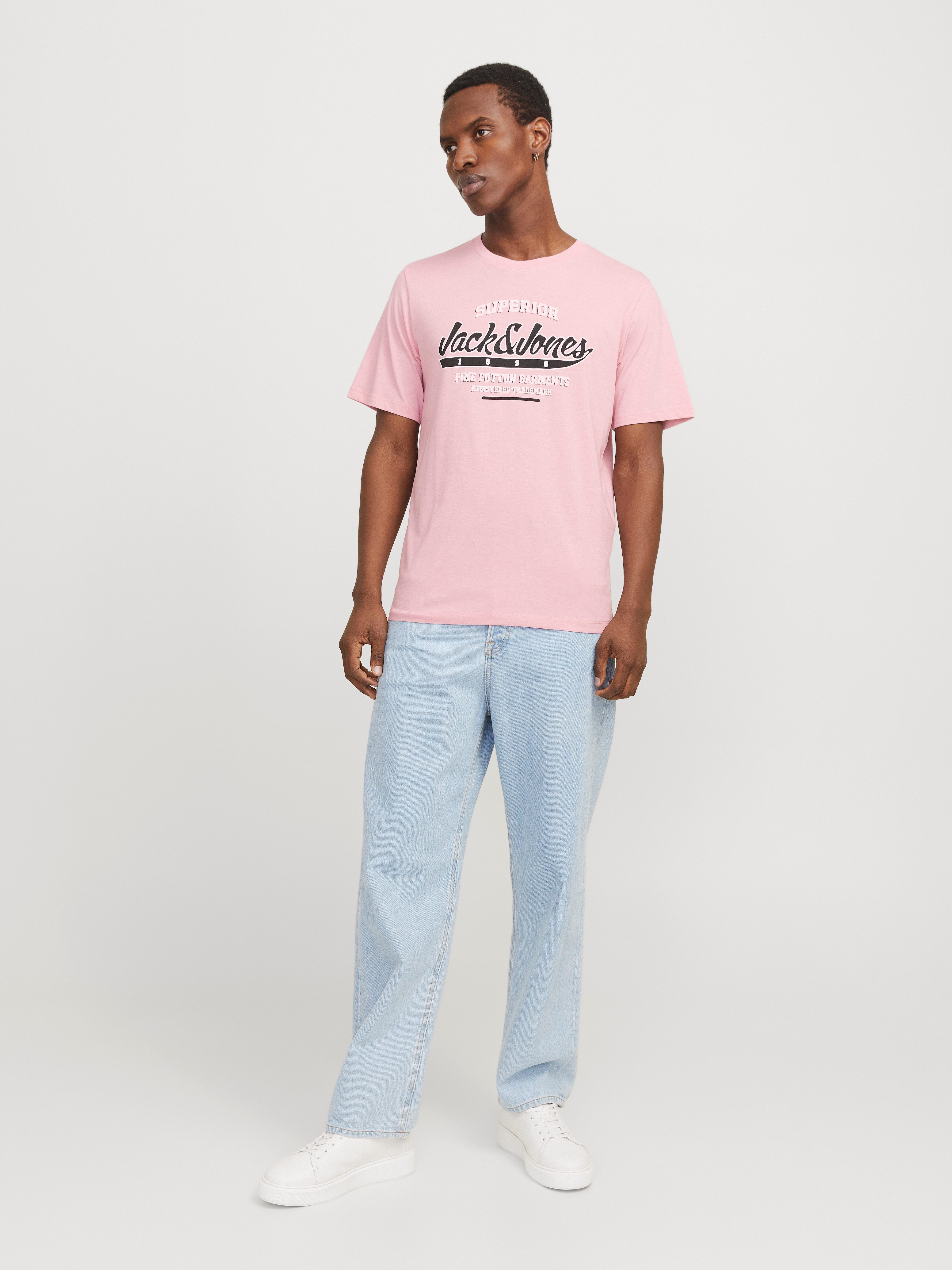 Jack & Jones Shirt met ronde hals JJELOGO TEE SS O-NECK 2 COL SS25 SN