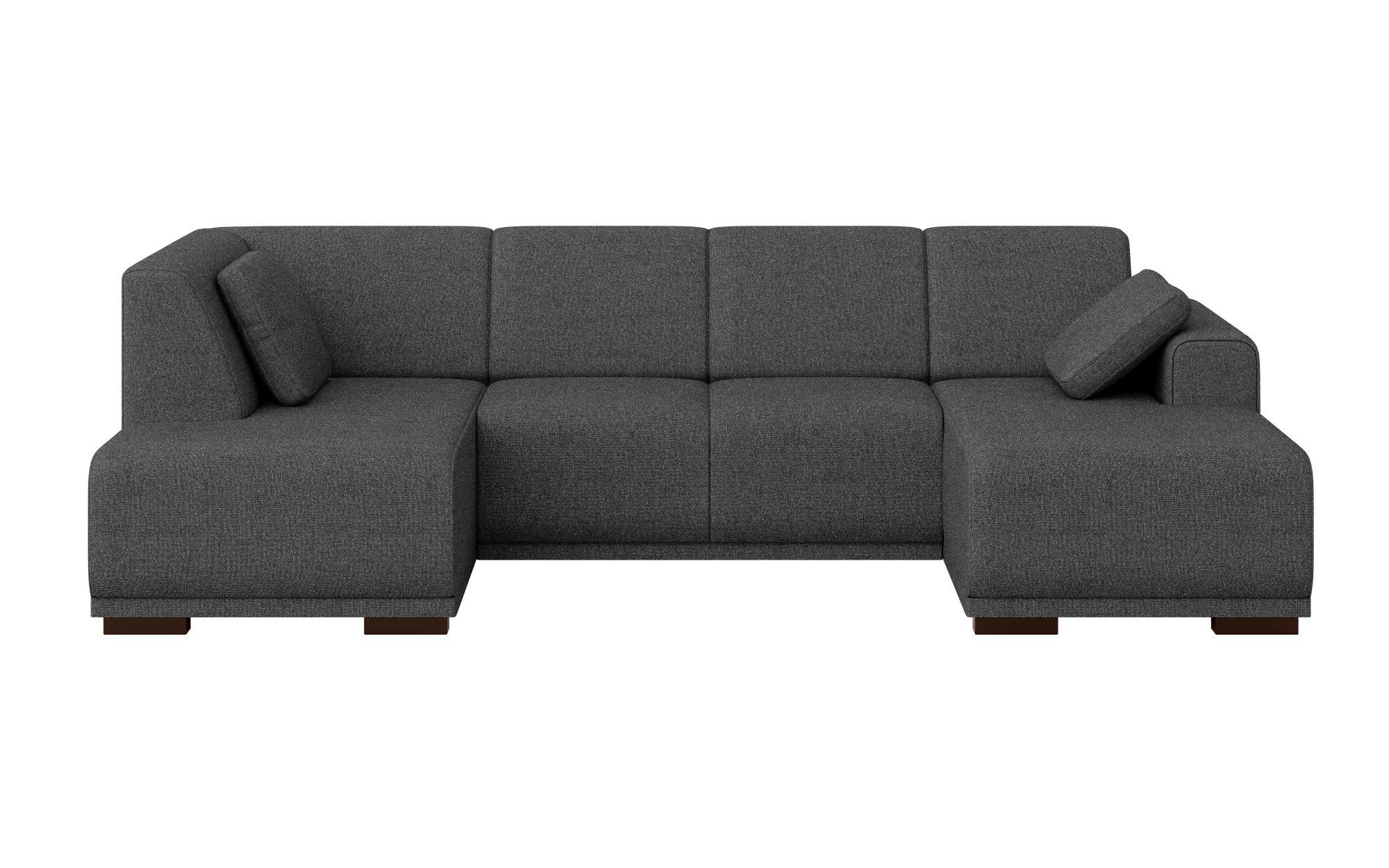 Home affaire Zithoek BORNHOLM U-vorm met chaise longue rechts/links, B/D/H: 300/162/85 cm U-vorm met golvende ondervering, chaise longue rechts of links bestelbaar