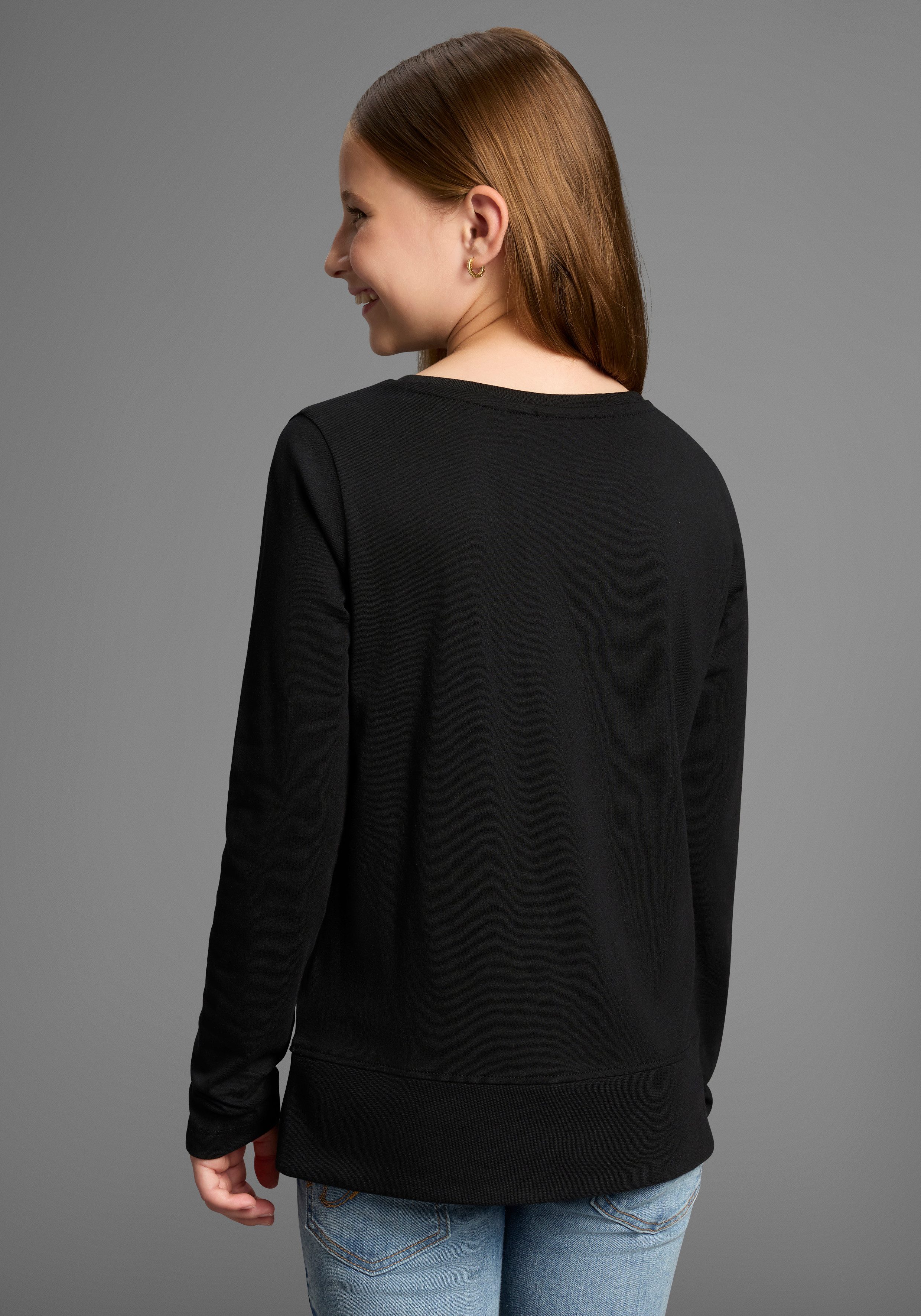 KangaROOS Shirt met lange mouwen Met coole colorblocking met kangaroos logo en borduursel
