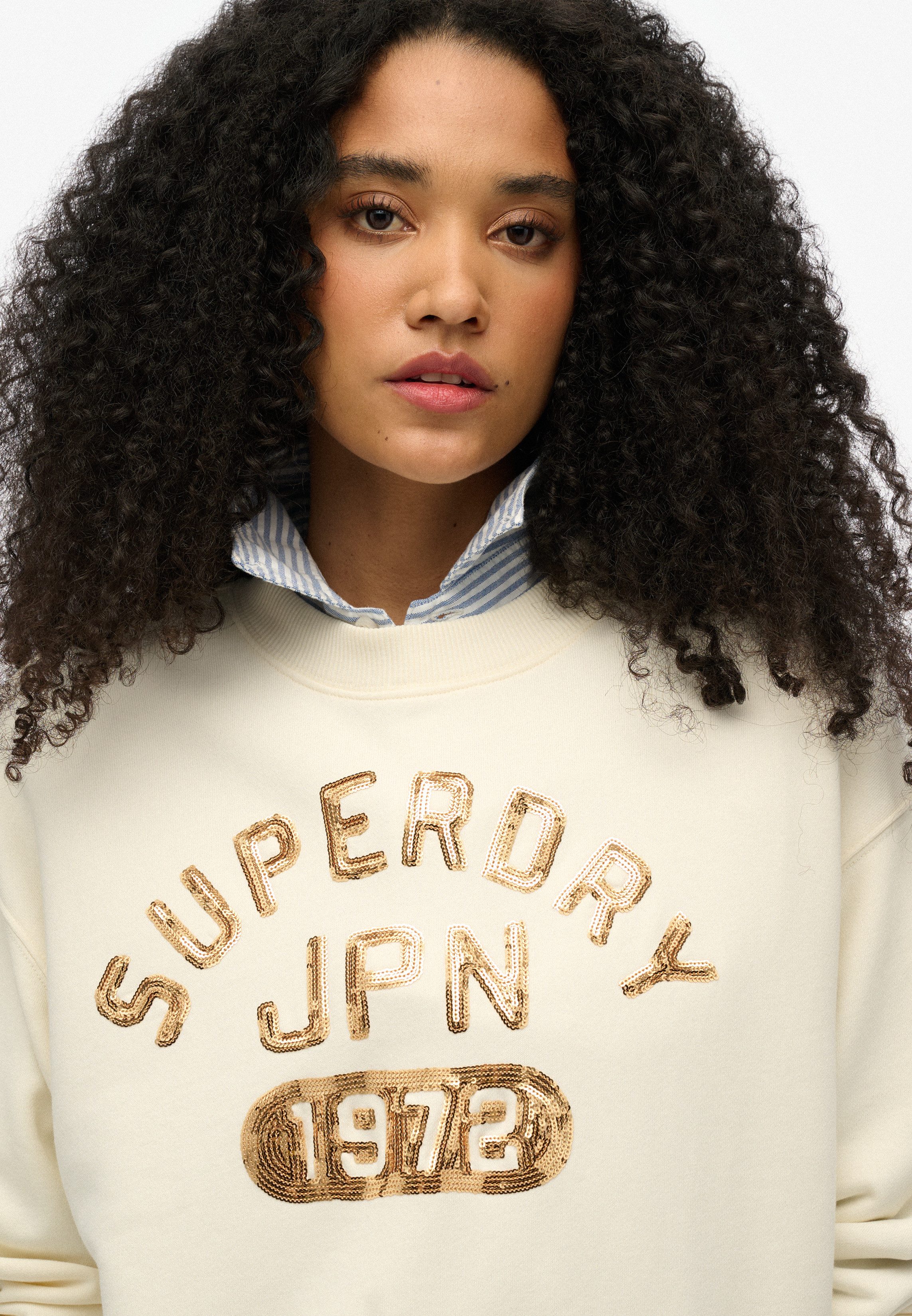 Superdry Sweatshirt EMBELLISHED VARSITY LOOSE CREW