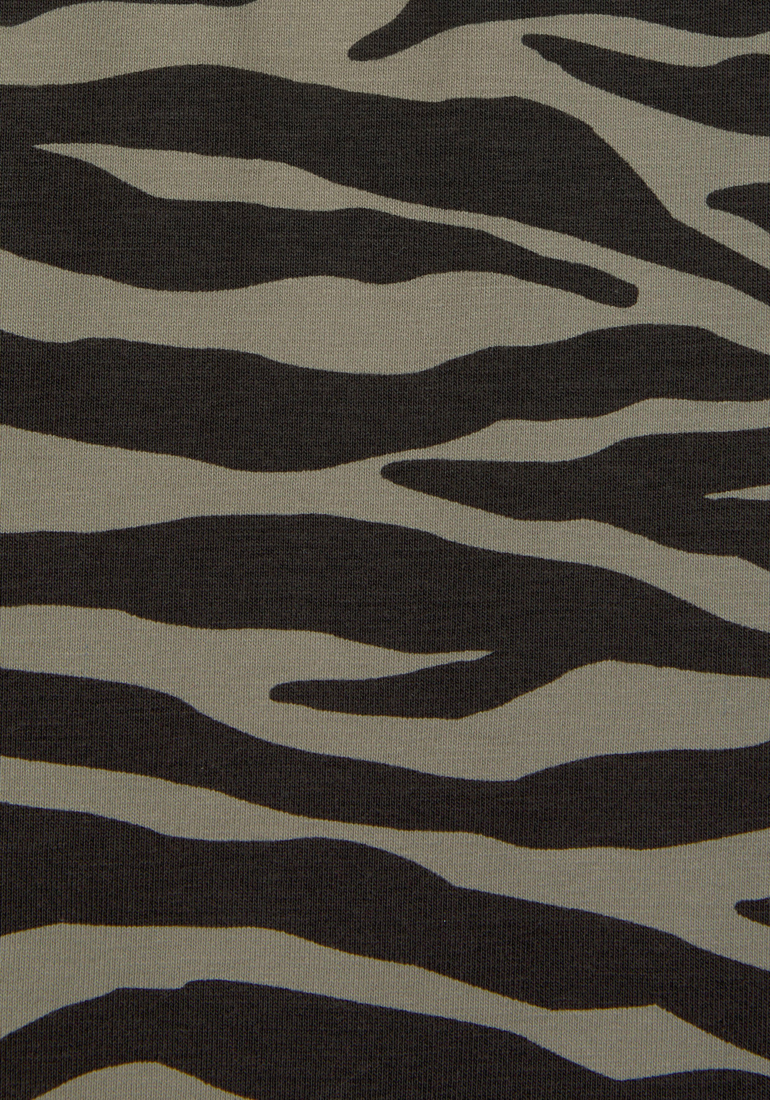 Lascana Shirt met 3/4 mouwen Met modieuze animal-print in een zachte katoenkwaliteit (1-delig)