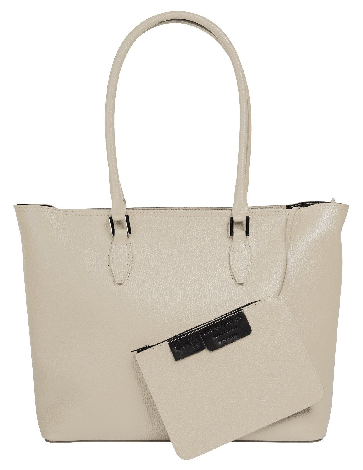 Cluty Shopper echt leer, made in italy
