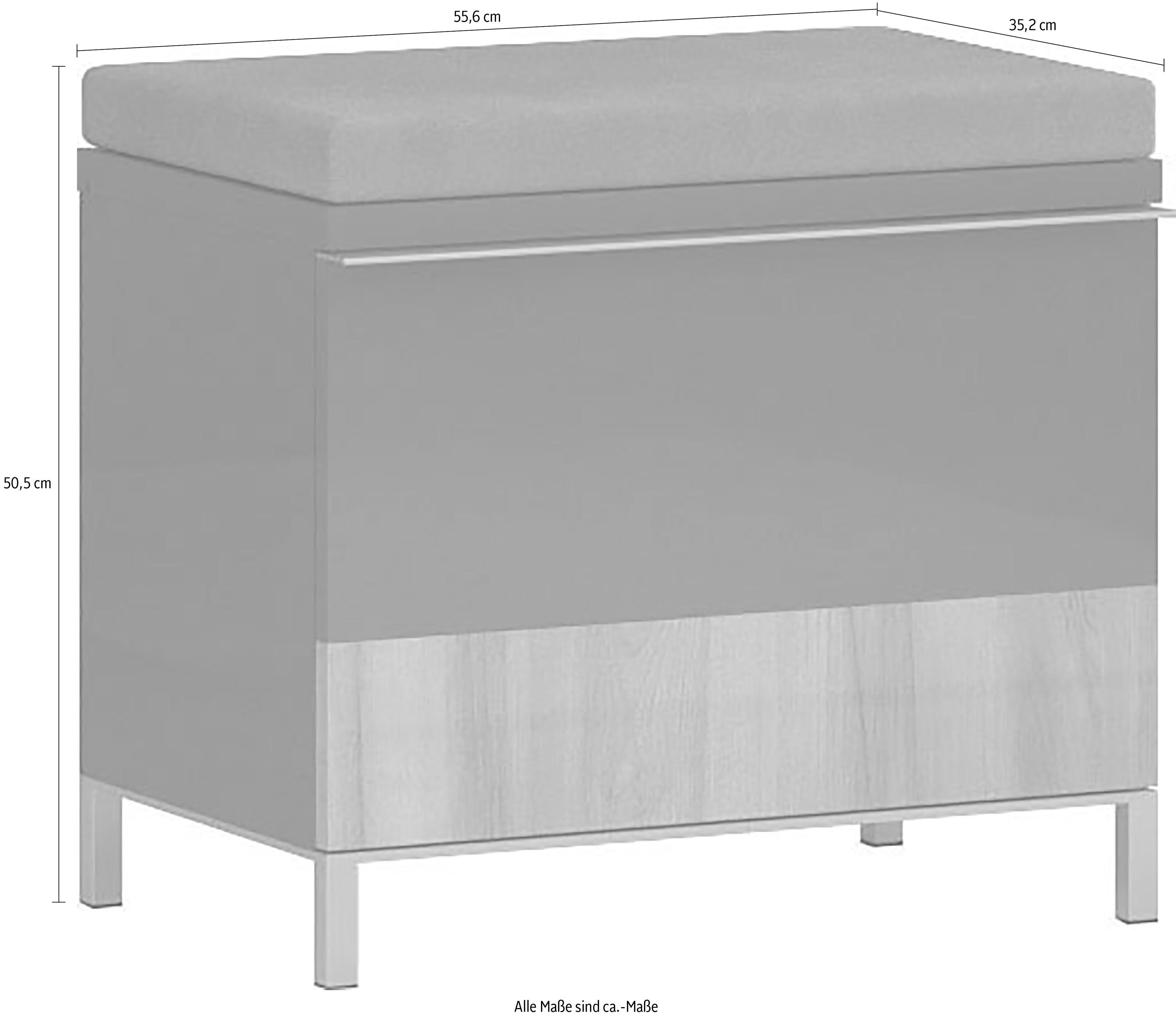 Places of Style Schoenenbank Onyx met zitkussen