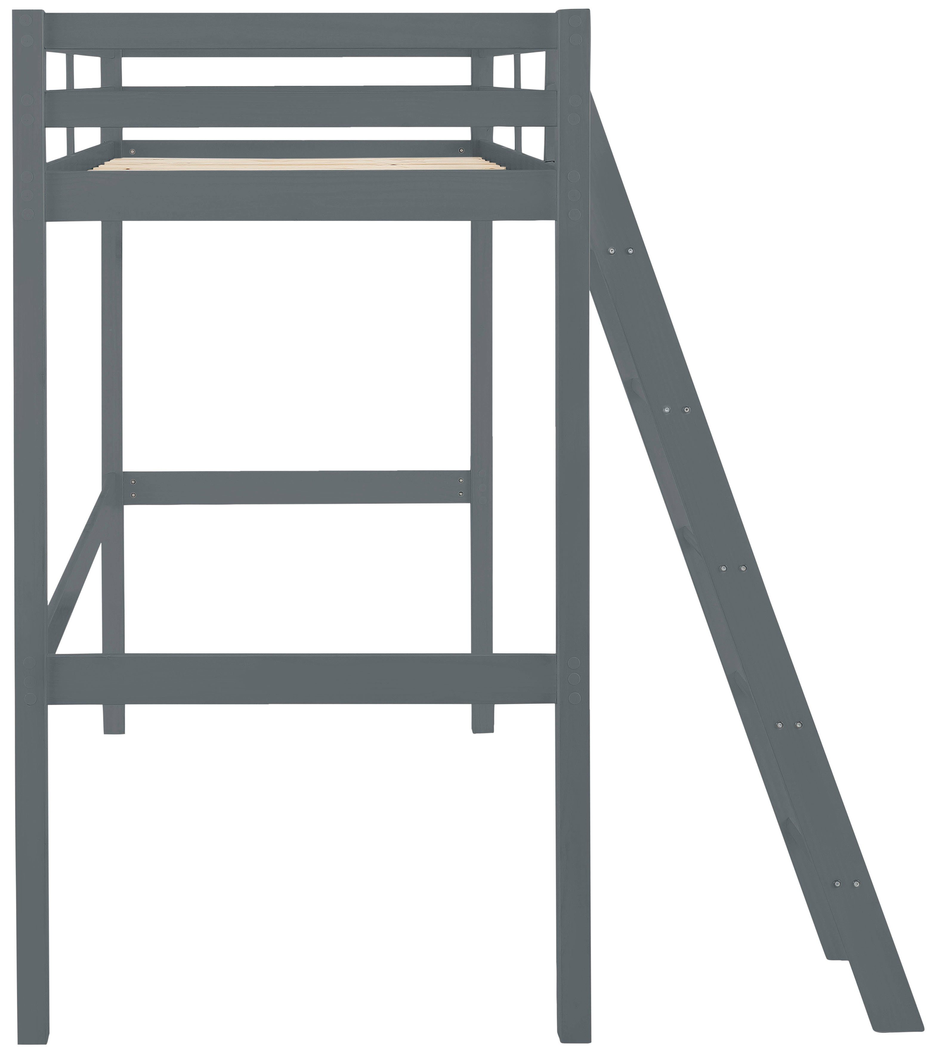Lüttenhütt Kinderledikant Alpi Grenenhout, inclusief ladder en lattenbodem, ligoppervlak 90x200 cm