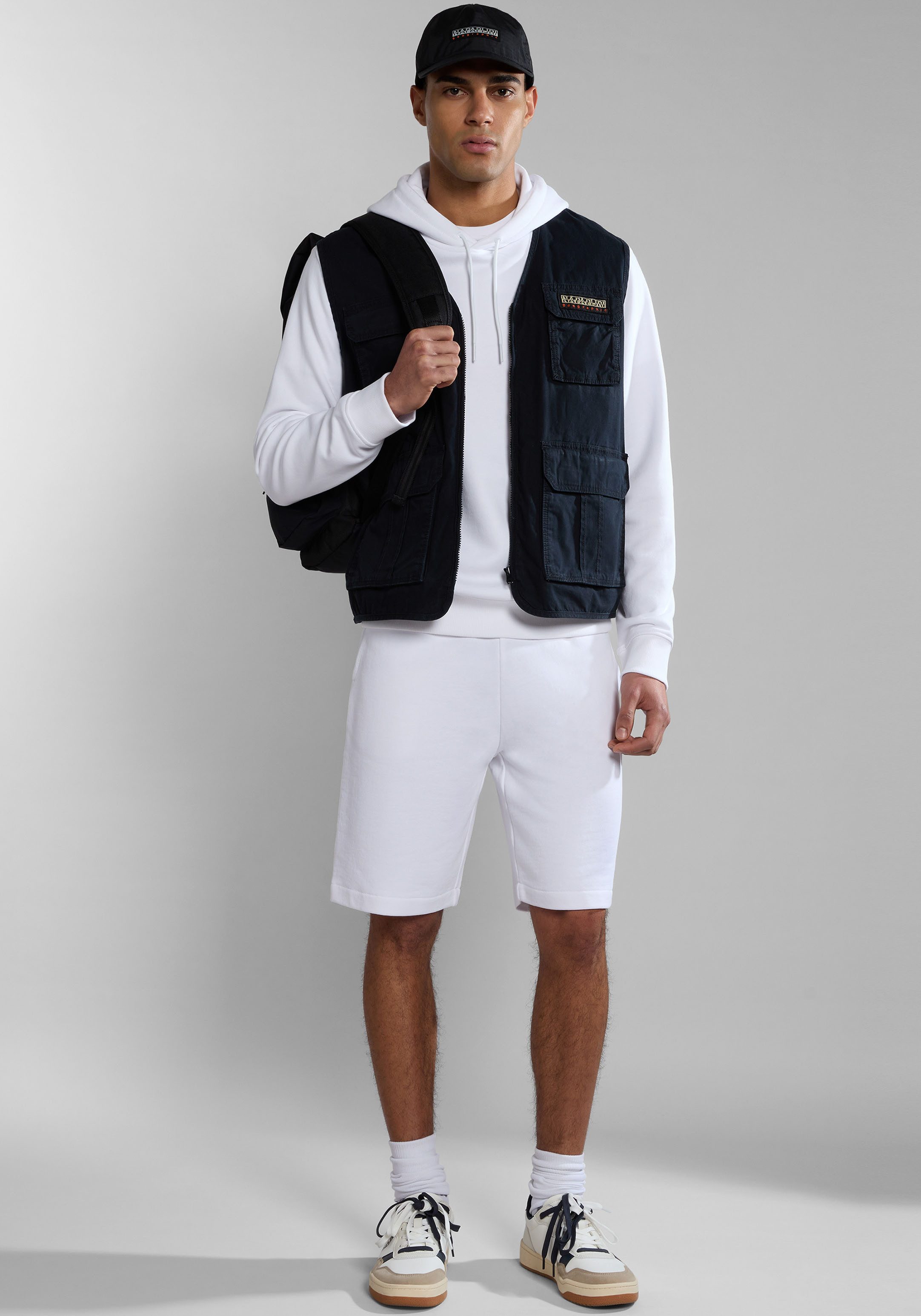 Napapijri Hoodie BALIS H SUM 002 Met merklabel aan de zijkant, met ribboorden aan de zoom en mouwen