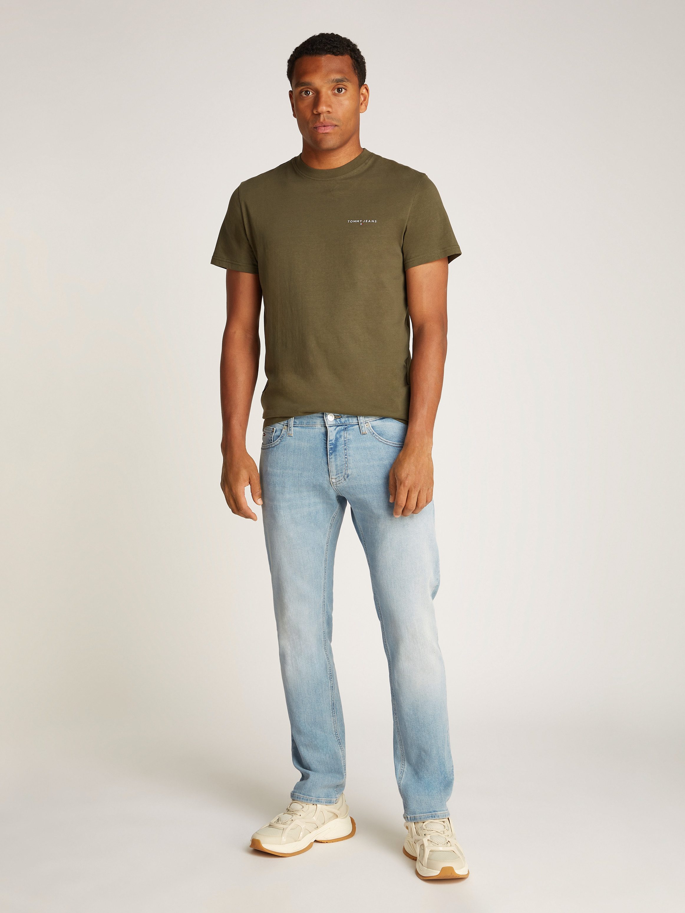 TOMMY JEANS Slim fit jeans SCANTON SLIM met gestempeld logo