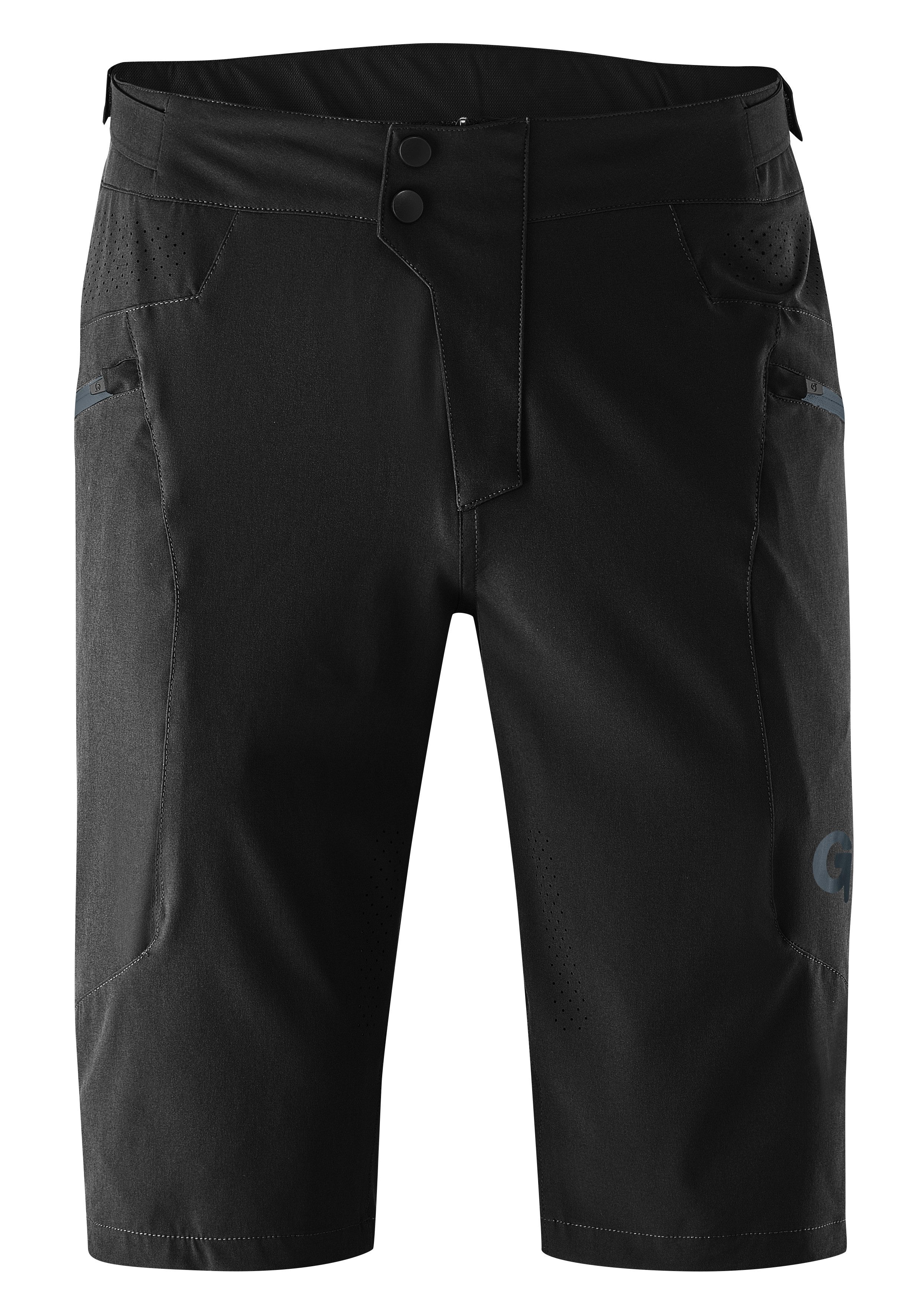 Gonso Fietsbroekje VALDES Heren bike-shorts, ademende MTB fietspants, verstelbare band heren broeken maat M zwart