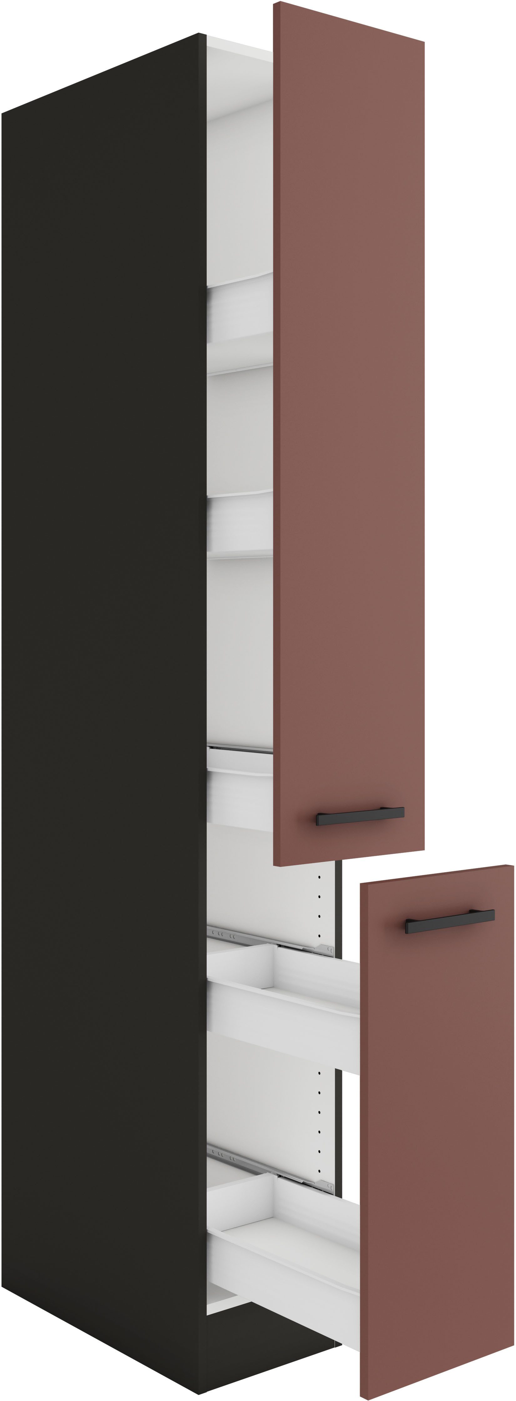 OPTIFIT Apothekerskast Palma Breedte 30 cm, hoogte 206,8 cm, 2 uittrekken, 5 planken