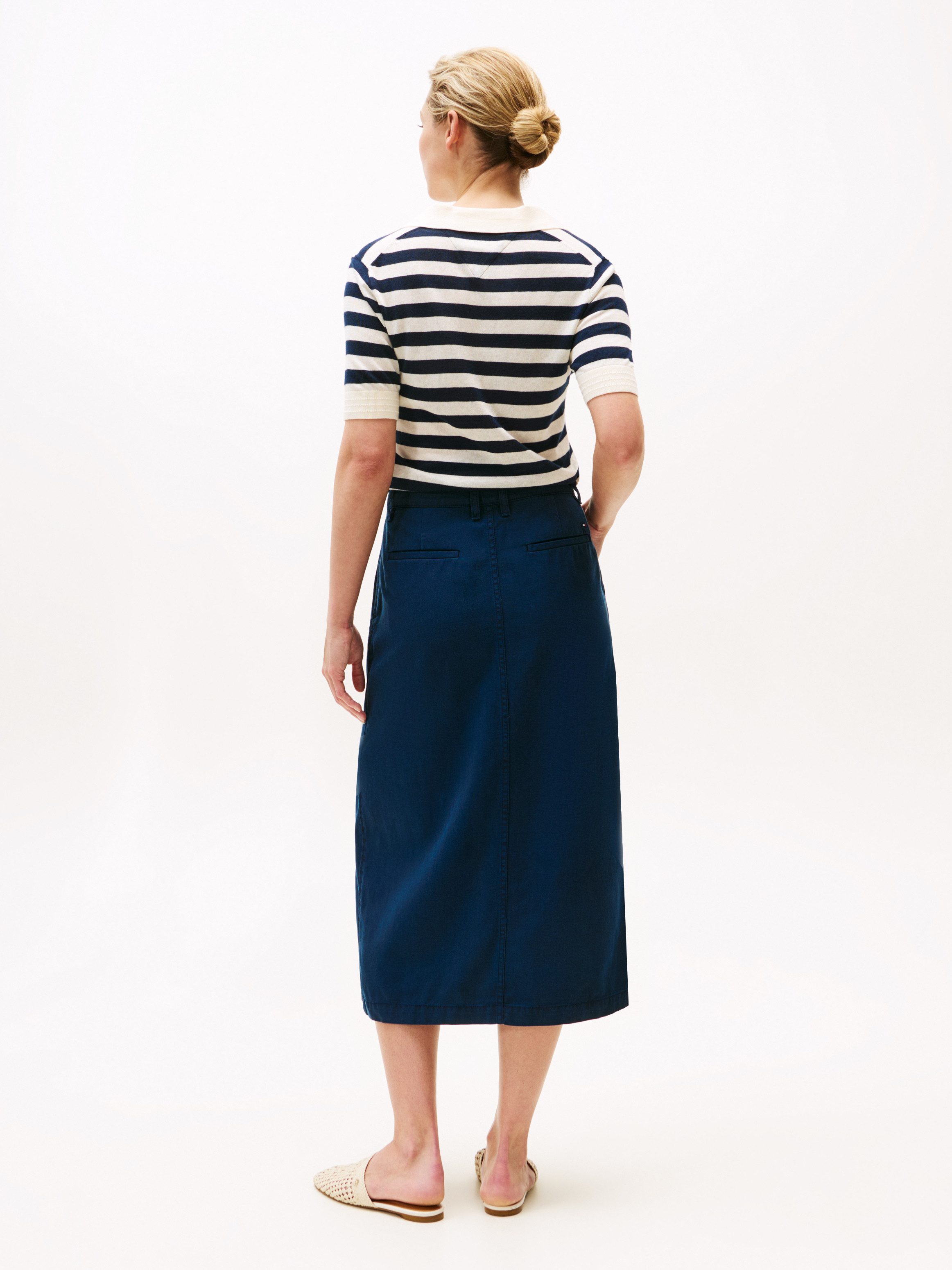 Tommy Hilfiger Geweven rok CO TENCEL MIDI SKIRT