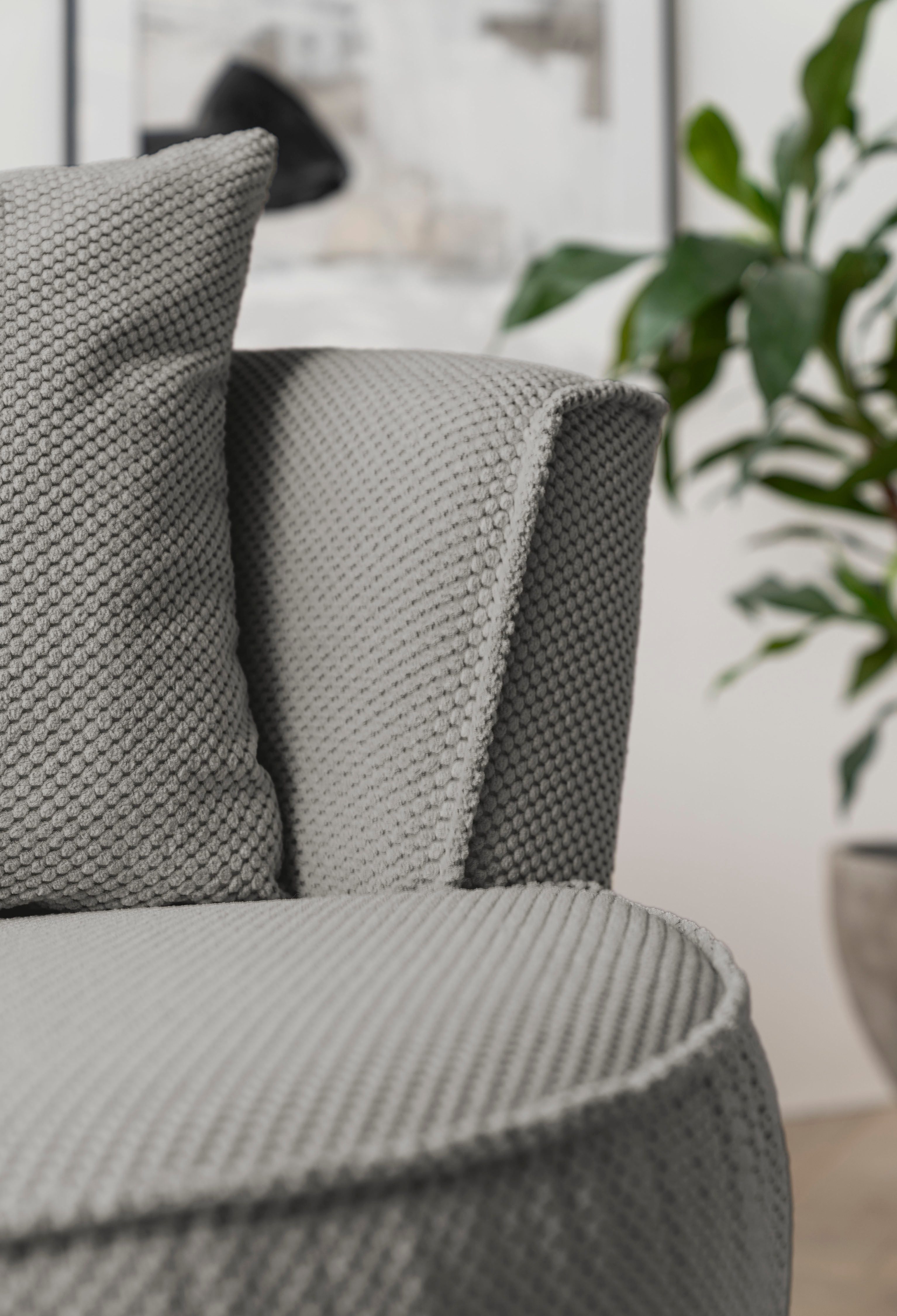 Leonique Draaibare fauteuil MAISIE, Love Seat XXL, leesfauteuil BIG- Zetel in MEGA CORD en geweven velours, 360 graden draaibaar