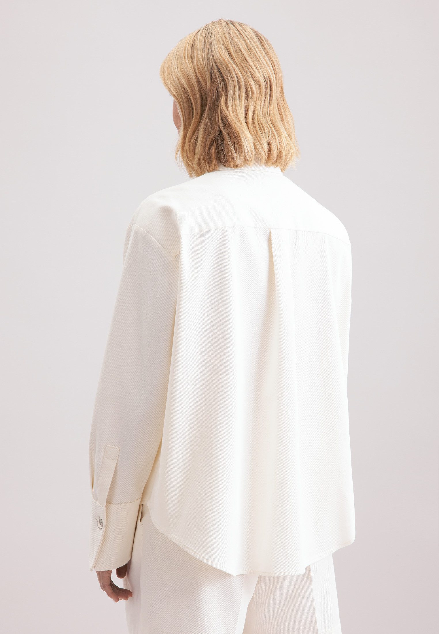 seidensticker Overhemdblouse Zwarte roos Lange mouwen kraag uni