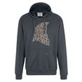 ahorn sportswear hoodie met modieuze frontprint grijs