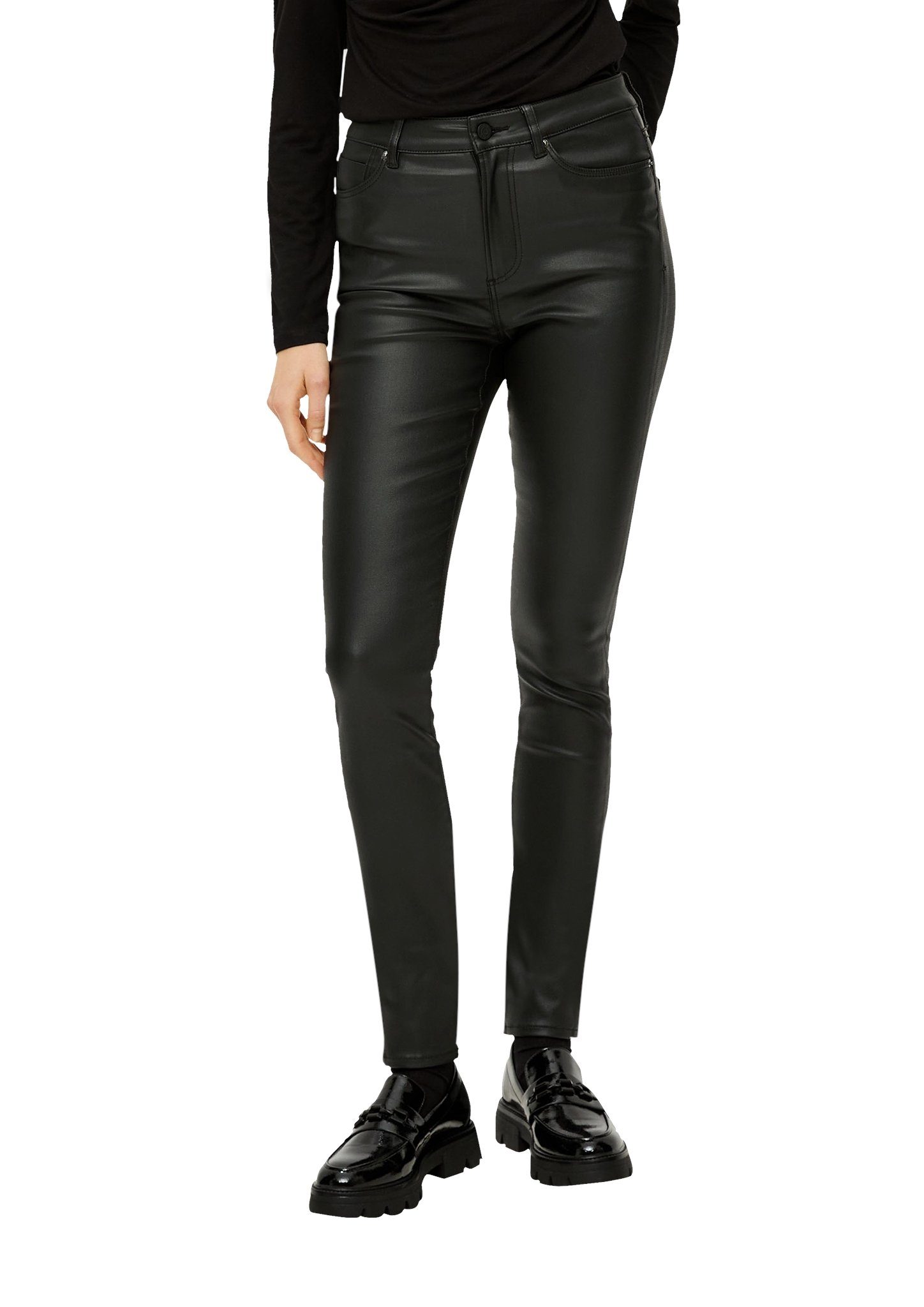 S.Oliver Skinny fit jeans in glanzende look
