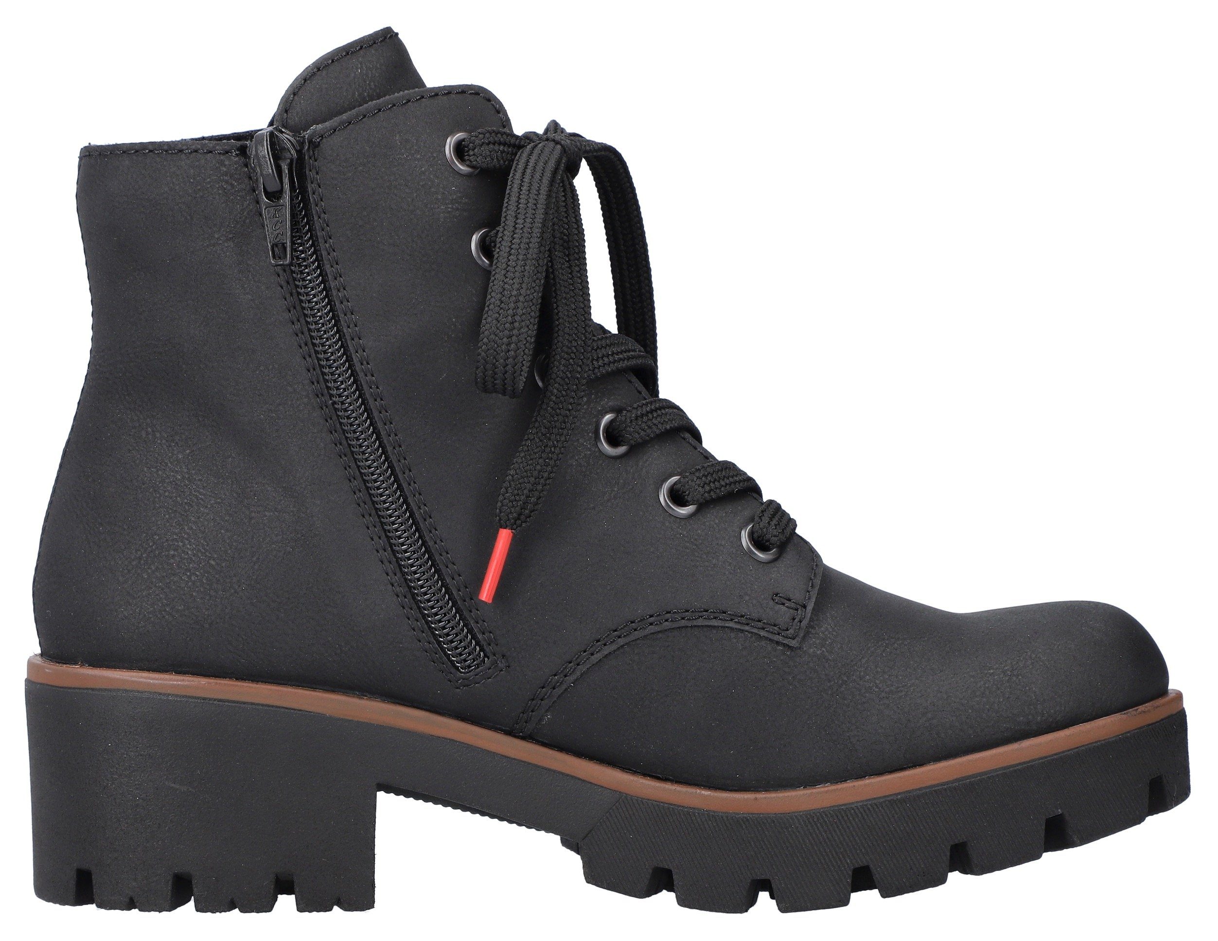 Rieker Veterlaarsjes , veterschoenen, outdoorankle boots met robuuste profielzool