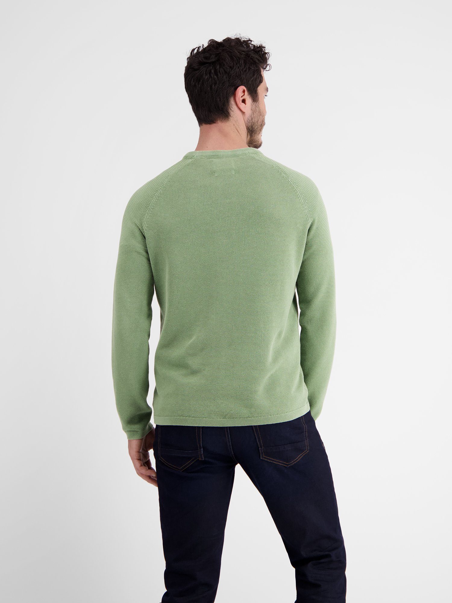 Lerros Gebreide trui LERROS gestreepte gebreide pullover, structuurkatoen