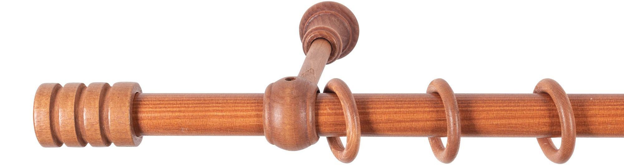 SN DECO GROUP Gordijnroede Pisa 28 mm, hout, verschillende lengtes en kleuren, compleet set (1 stuk)