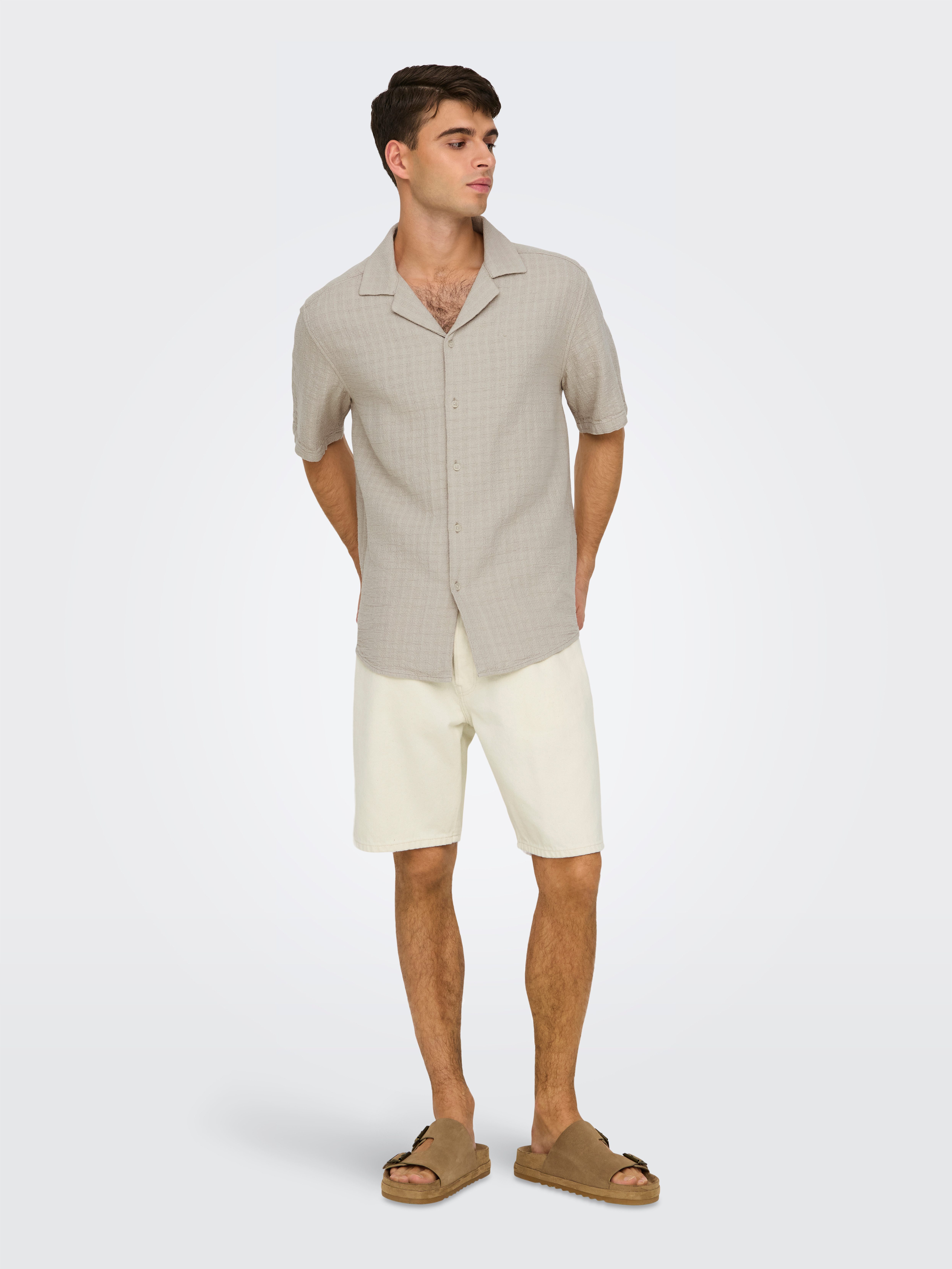ONLY & SONS Short ONSEDGE ECRU 2044 PIM DNM SHORTS
