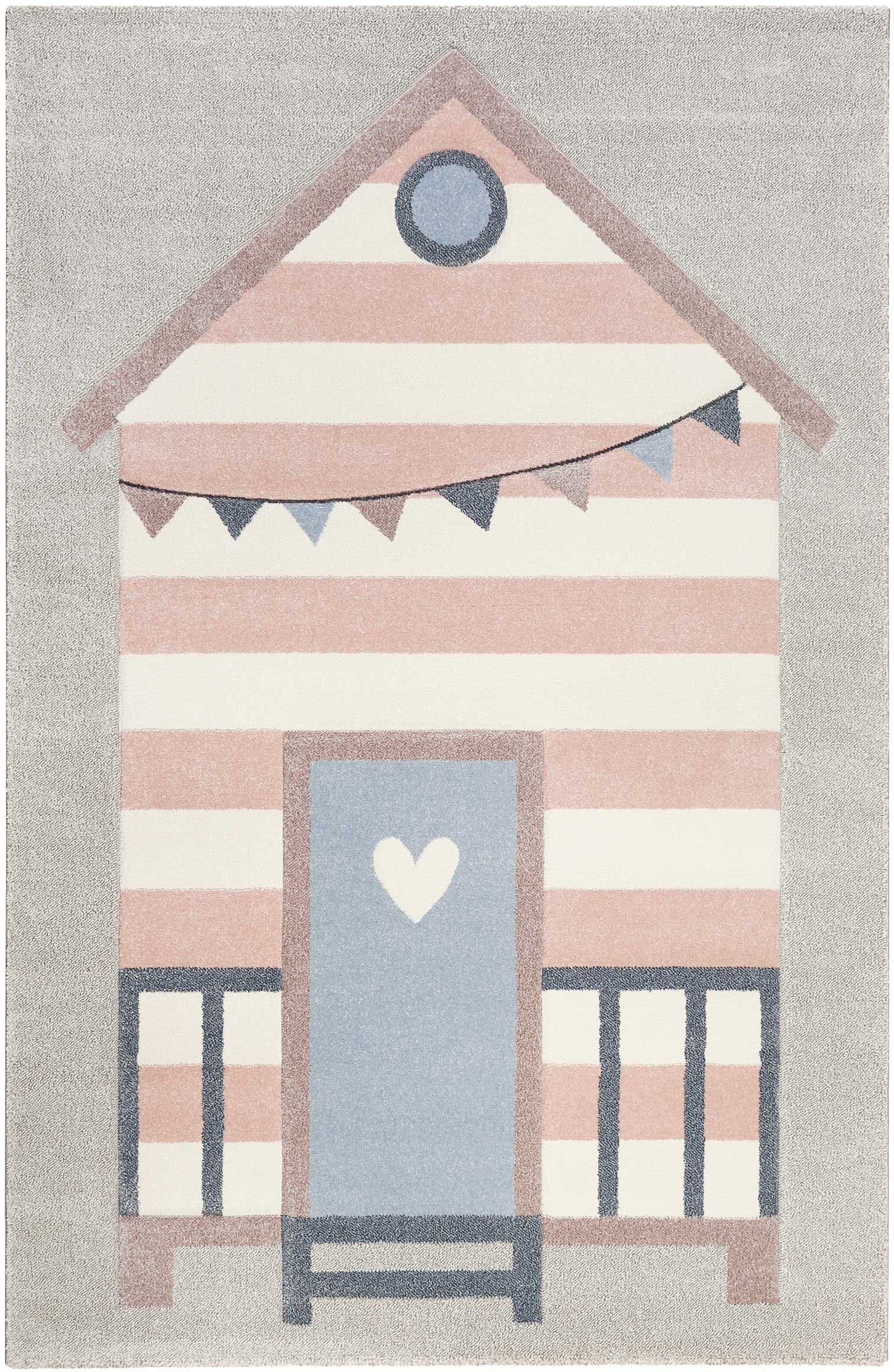 Esprit Kindervloerkleed Sea Castle ESP-21072 Korte pool, maritiem dessin, strandkasteel