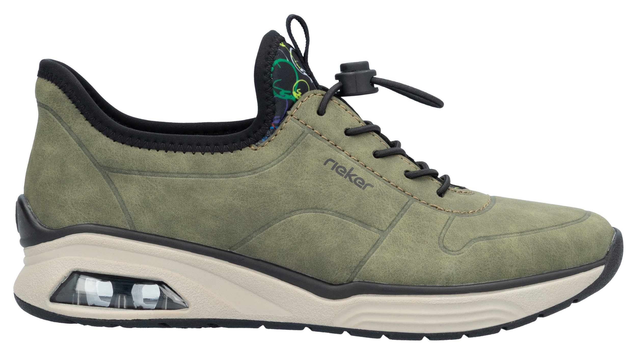 Rieker Slip-on sneakers , instapschoen, lage schoen, vrijetijdsschoen met elastische instap